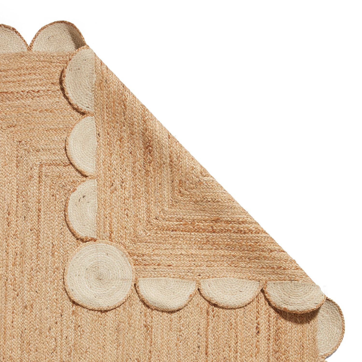 Chesney Jute Scalloped Edge Natural Rug - Image 4