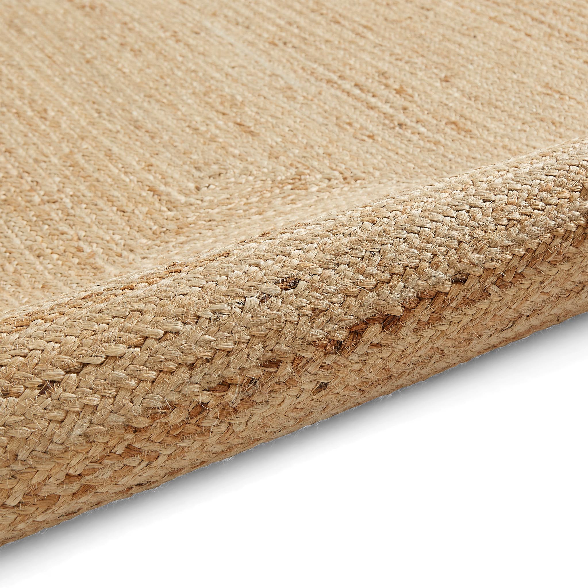 Chesney Round Jute Scalloped Edge Natural Rug - Image 4