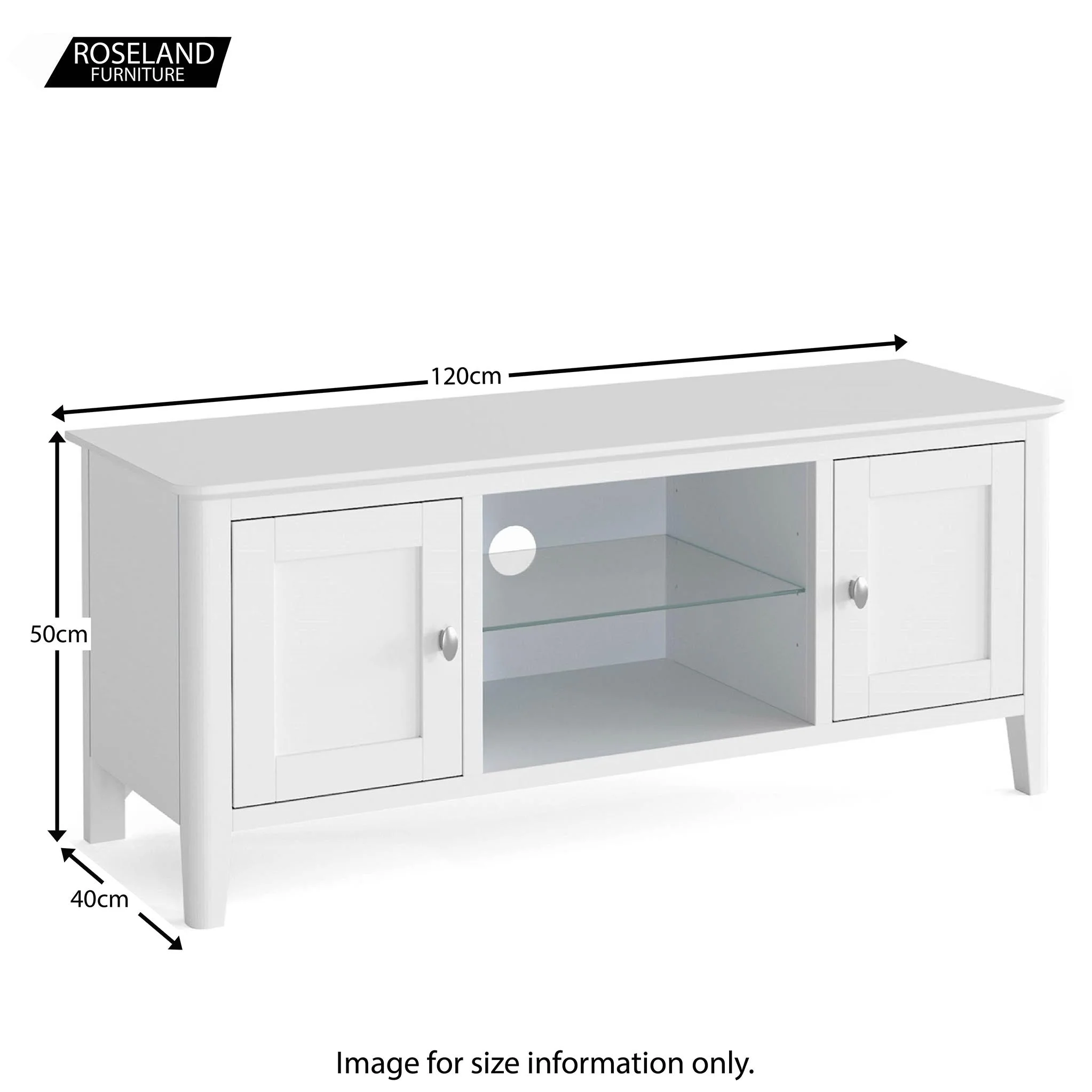 Chester White 120cm Large TV Stand - Image 7