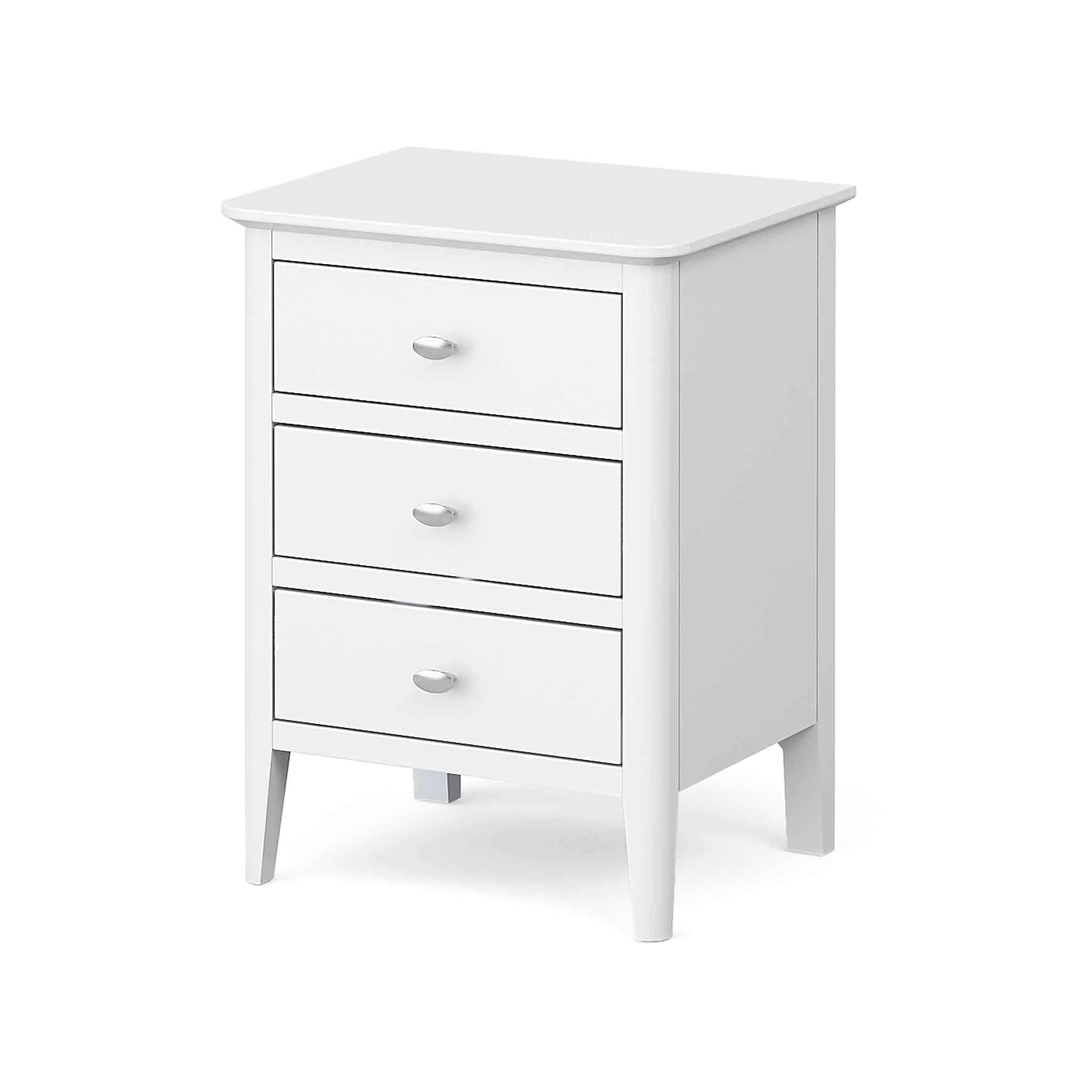 Chester White 3 Drawer Bedside Cabinet - Image 3