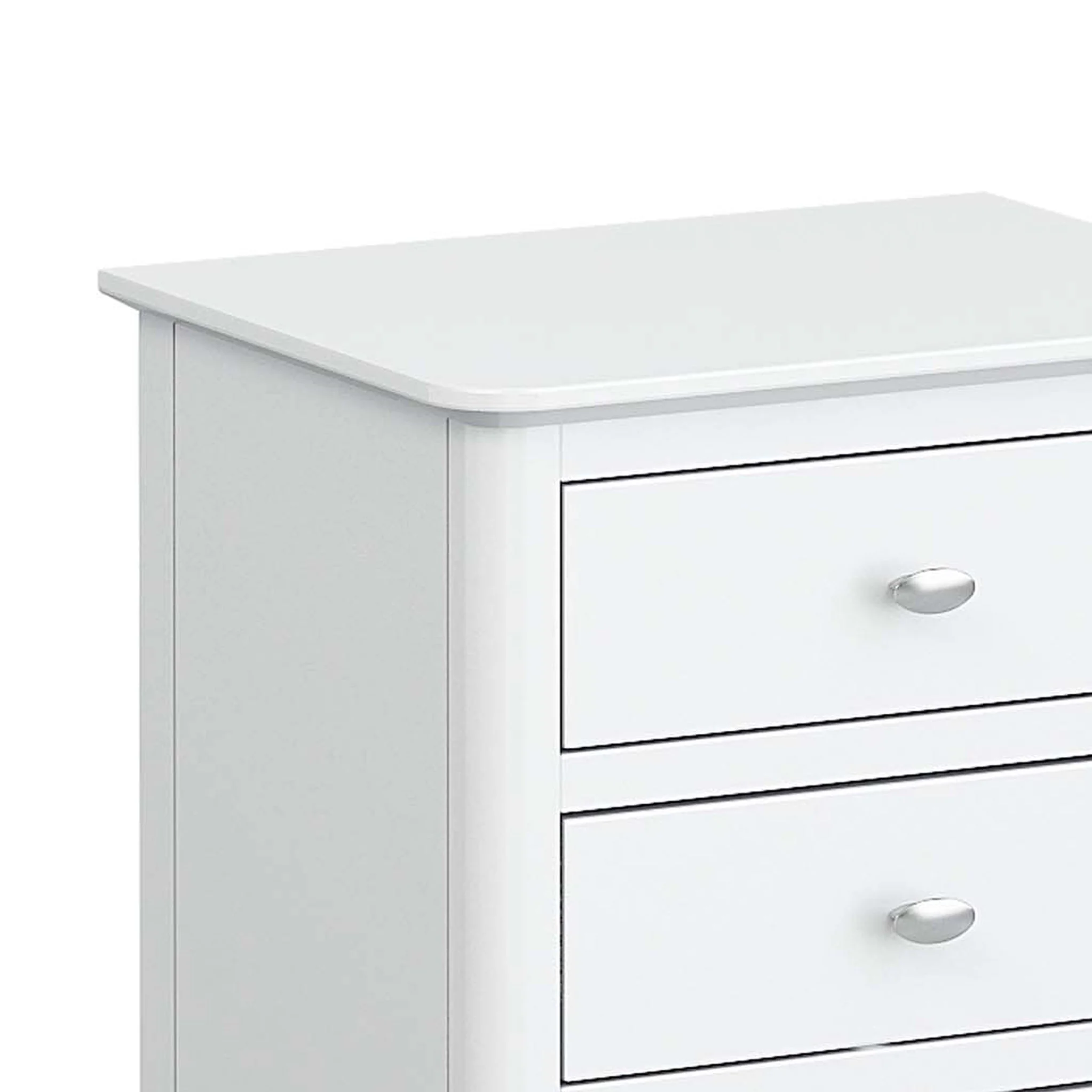 Chester White 3 Drawer Bedside Cabinet - Image 4