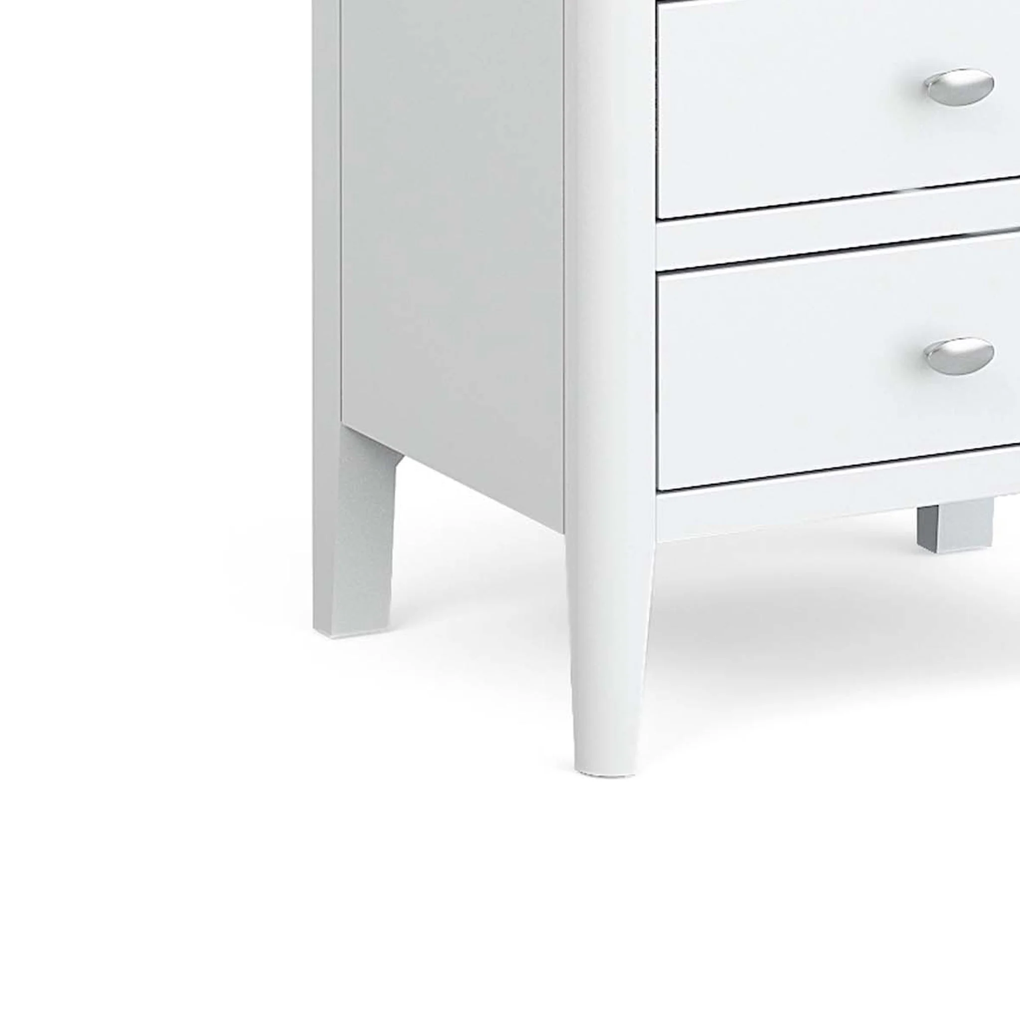 Chester White 3 Drawer Bedside Cabinet - Image 5
