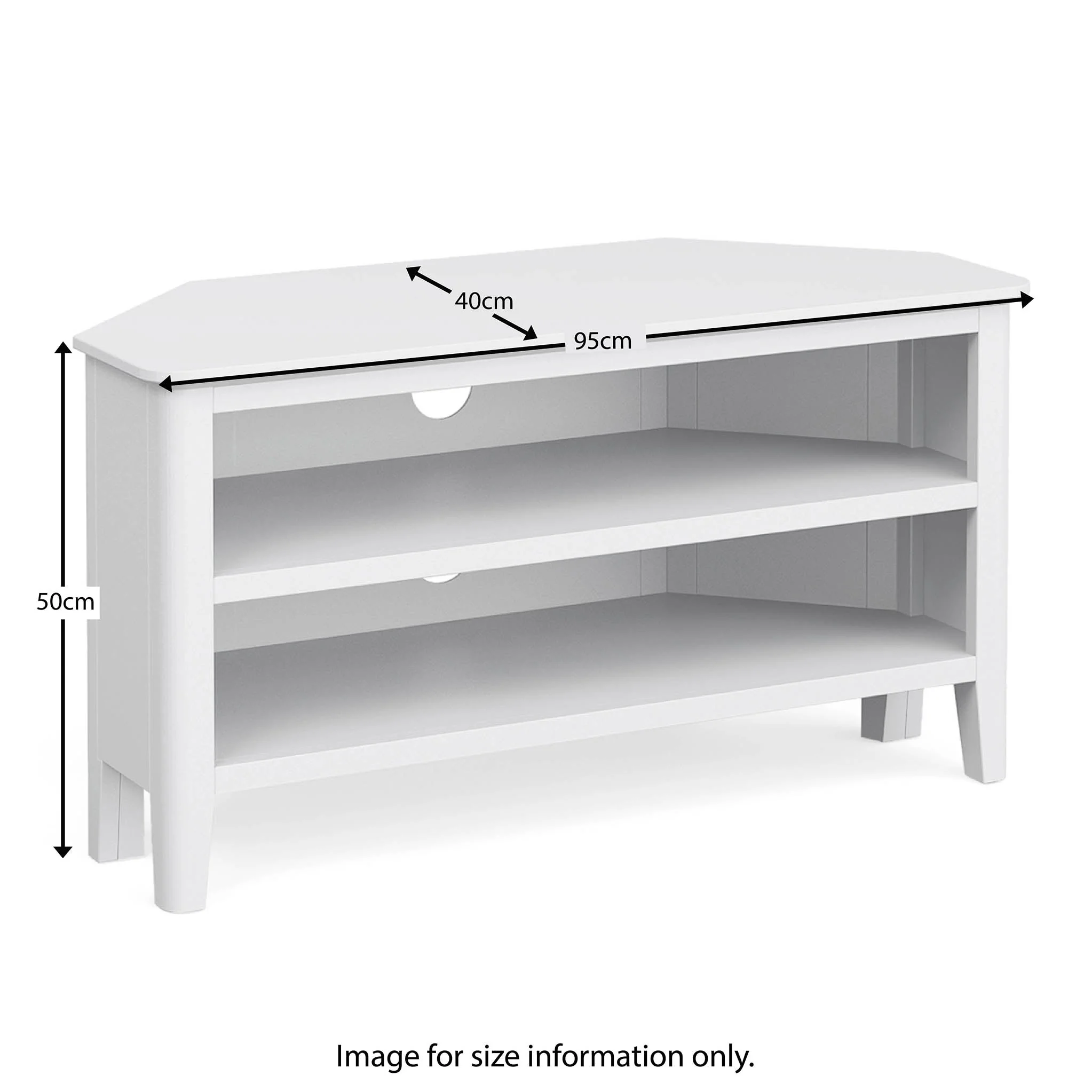 Chester White Corner TV Stand - Image 6