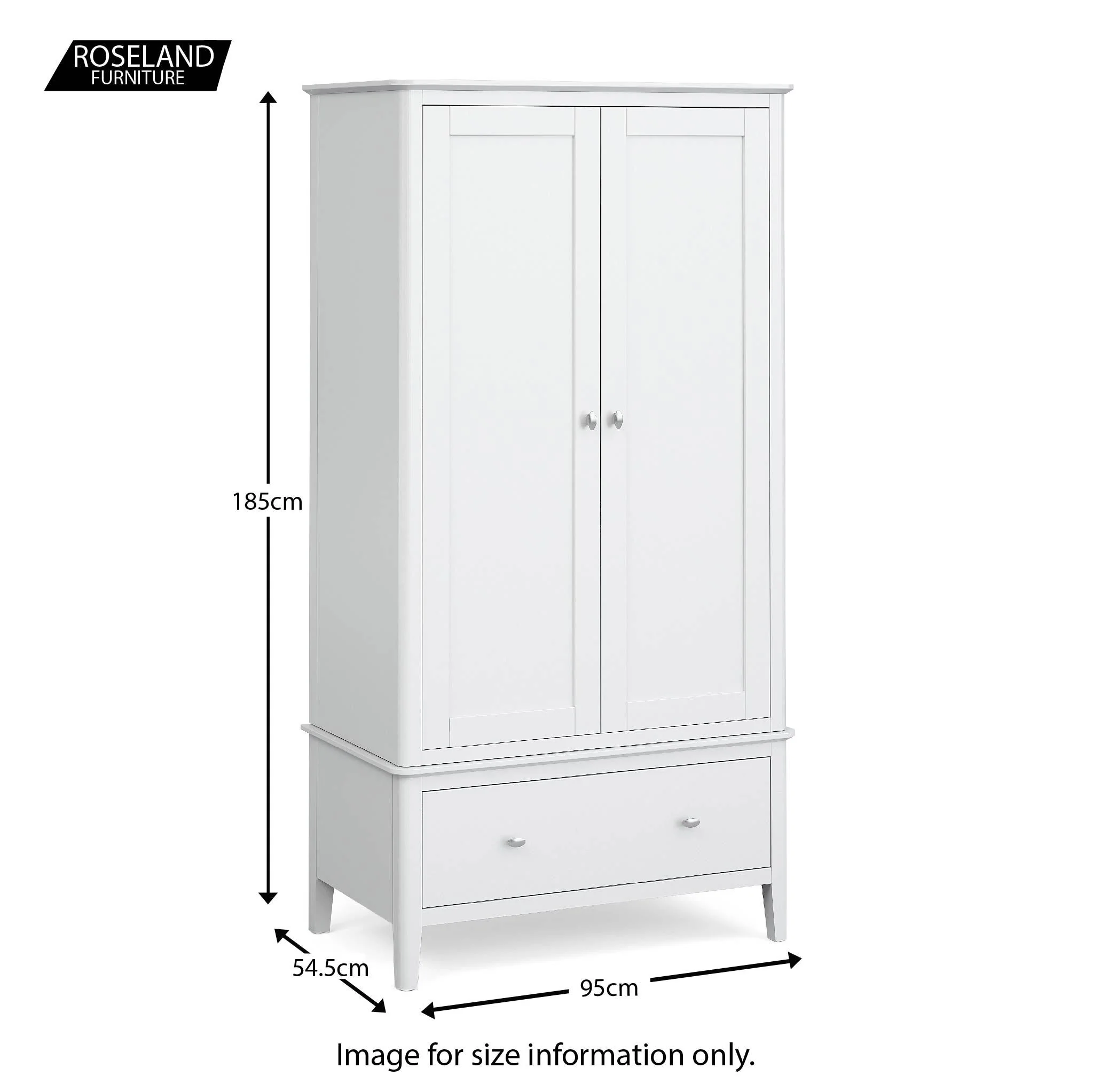 Chester White Double Wardrobe - Image 5