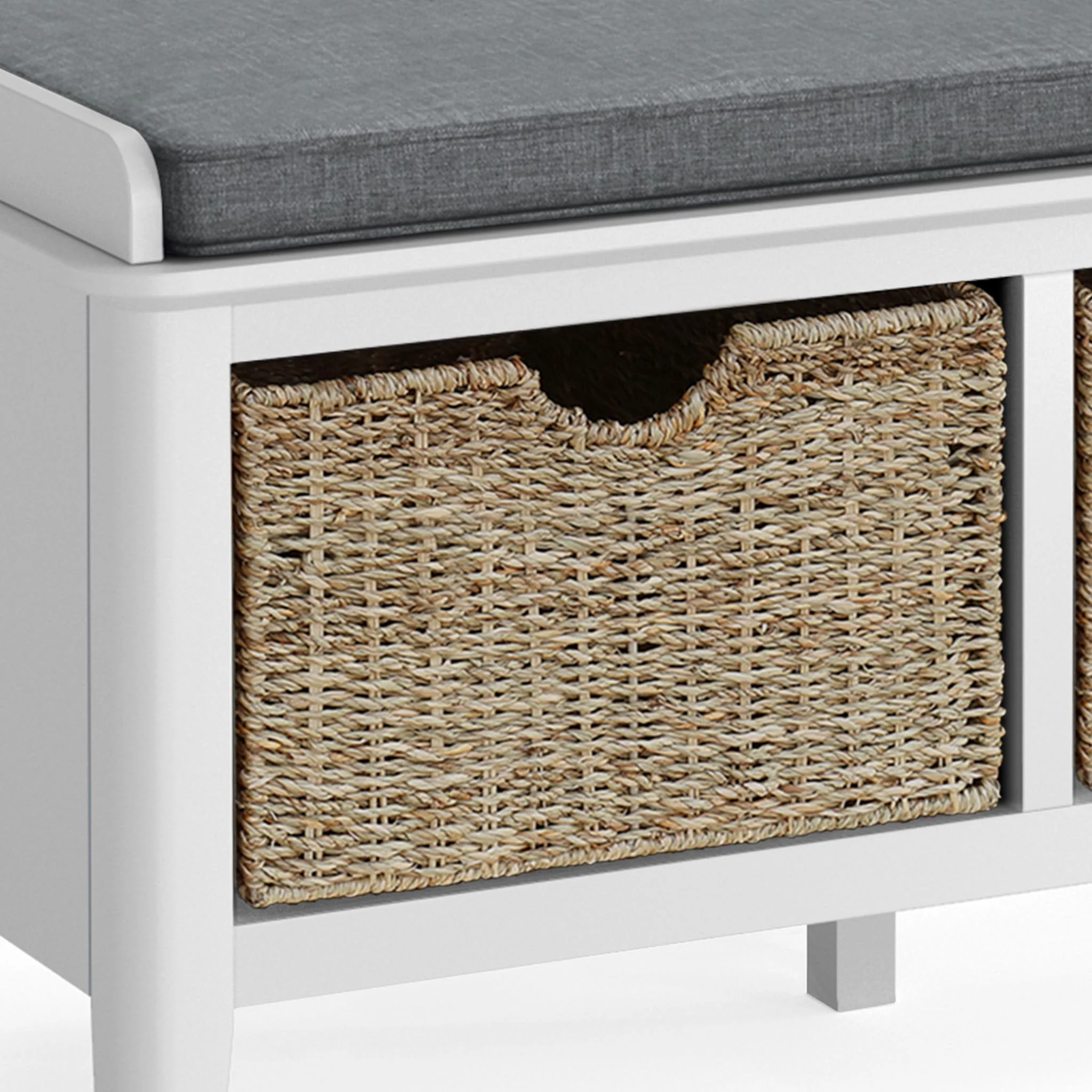 Chester White Storage Bench - Image 3
