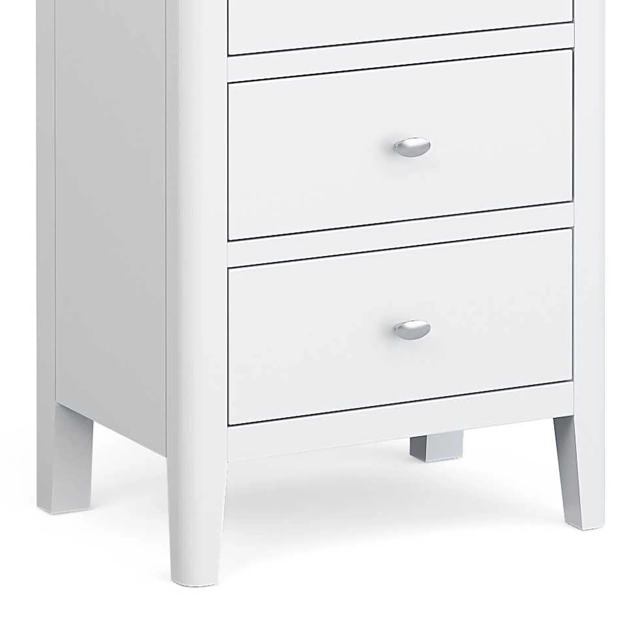 Chester White Tallboy Chest with 5 Drawers - Image 5
