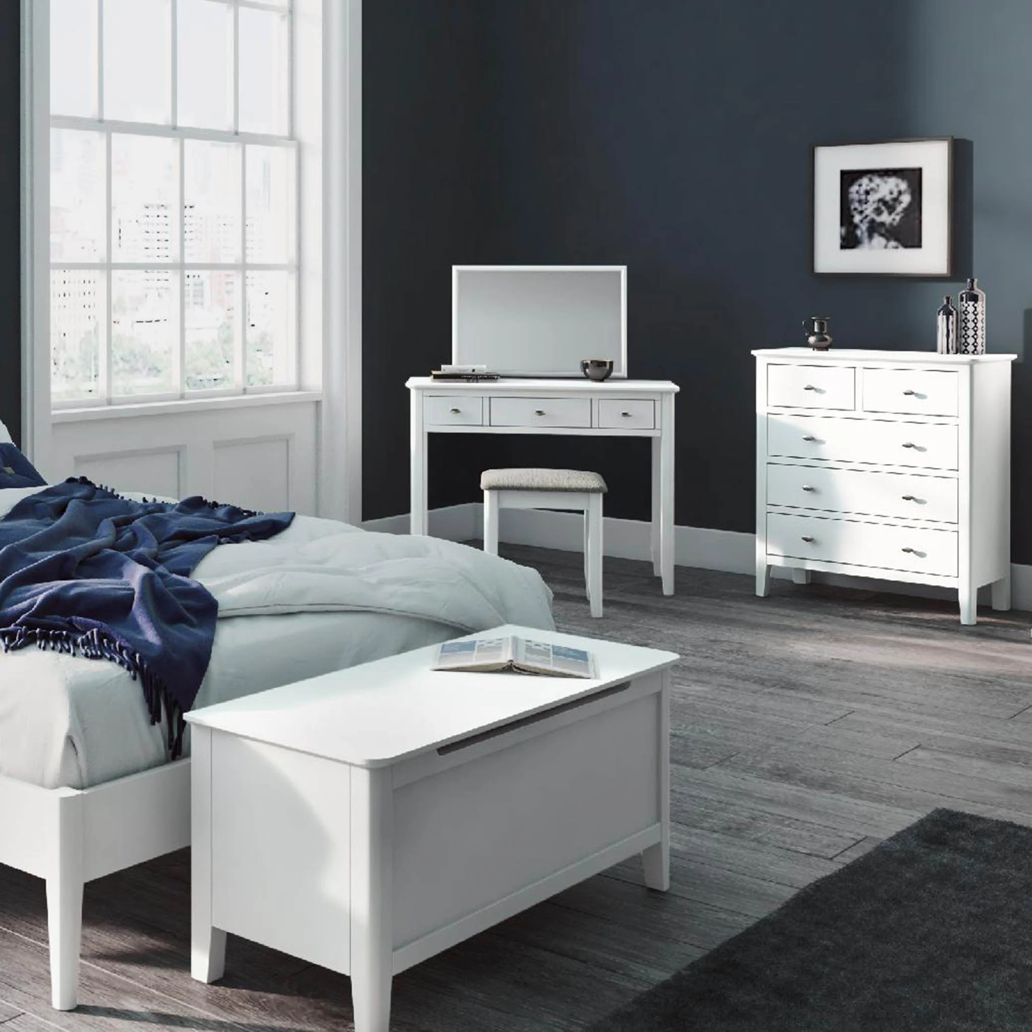 Chester White 2 Over 3 Chest of Drawers - Image 6
