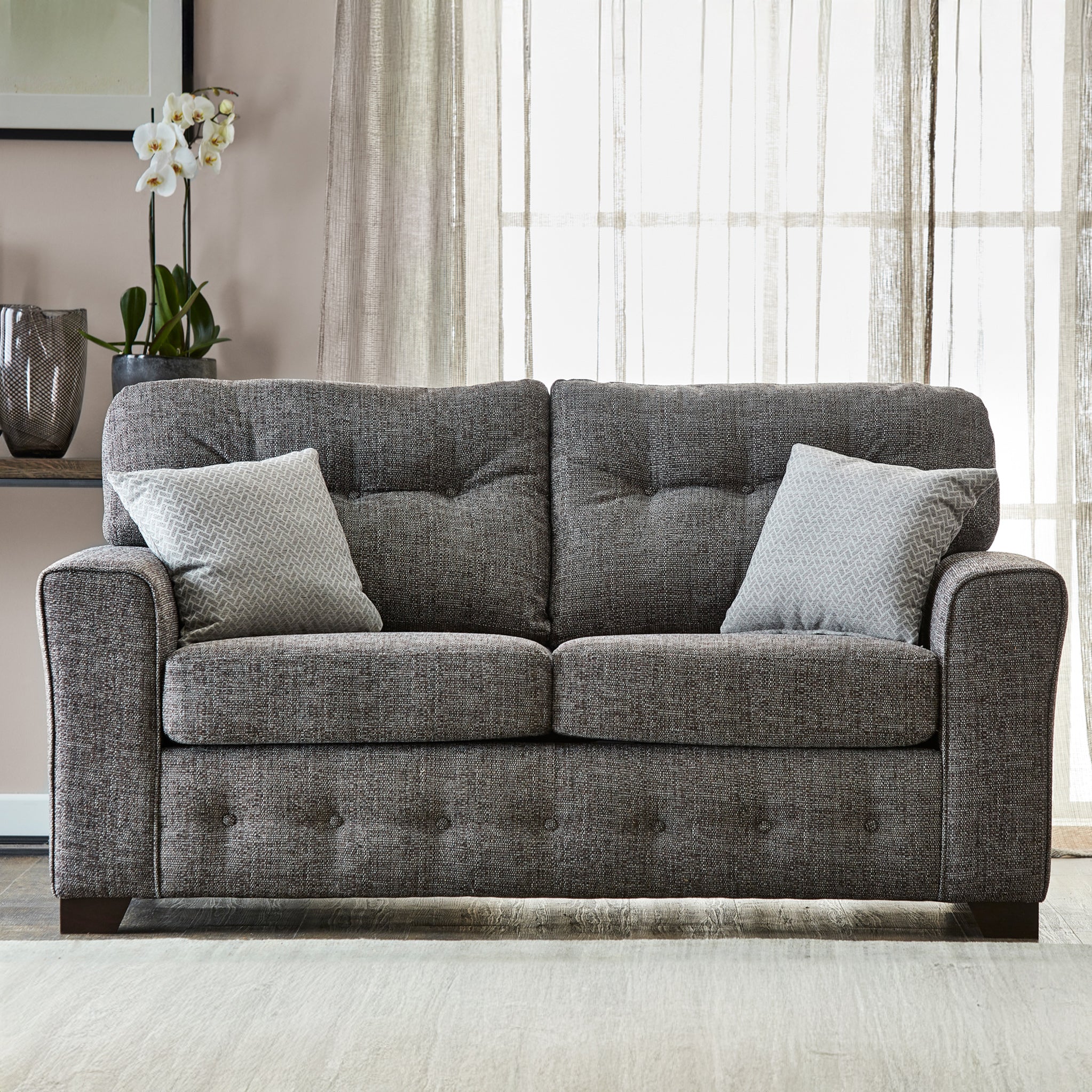 Cheswick Textured Weave Fabric 2 Seater Sofa - Image 14