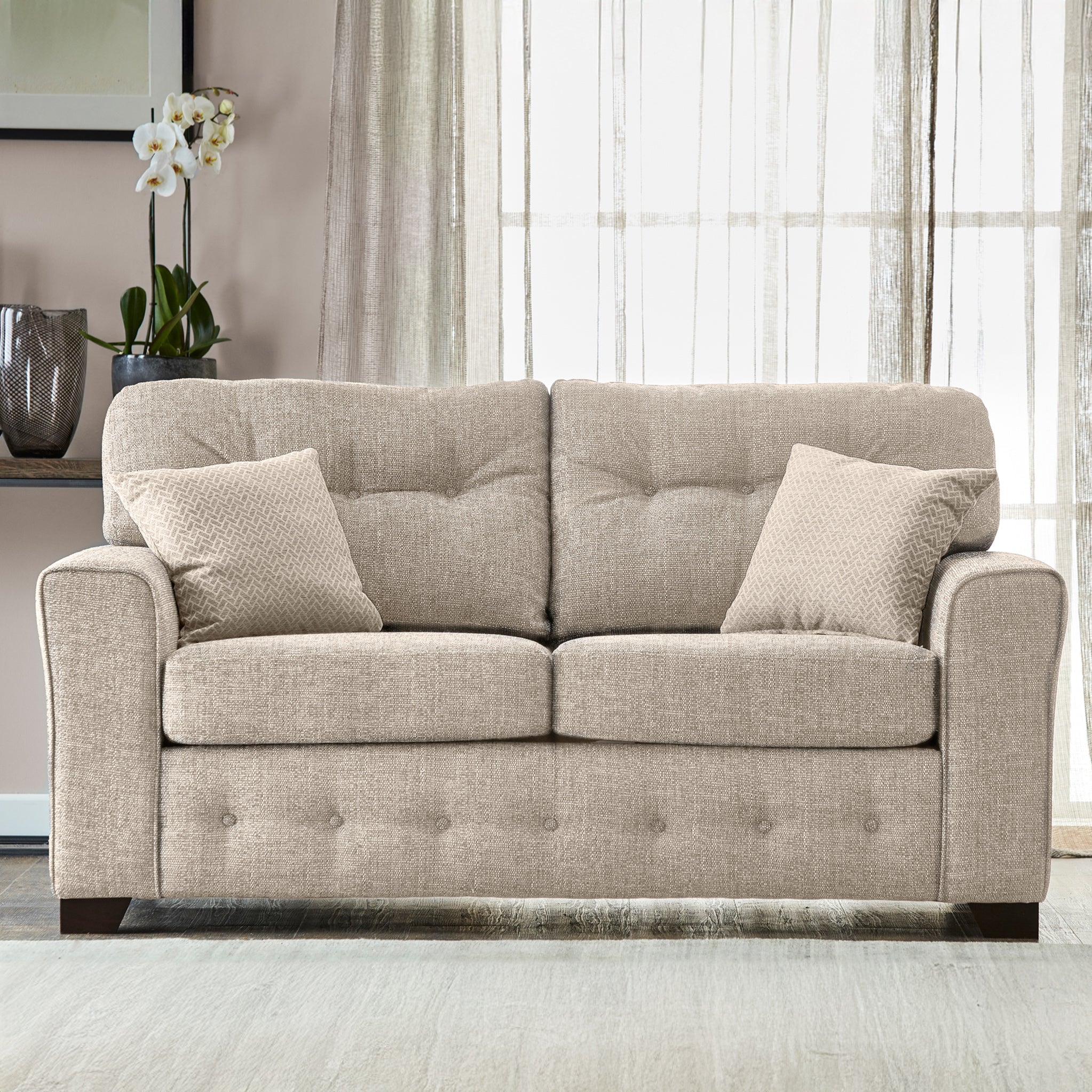 Cheswick Textured Weave Fabric 2 Seater Sofa - Image 2