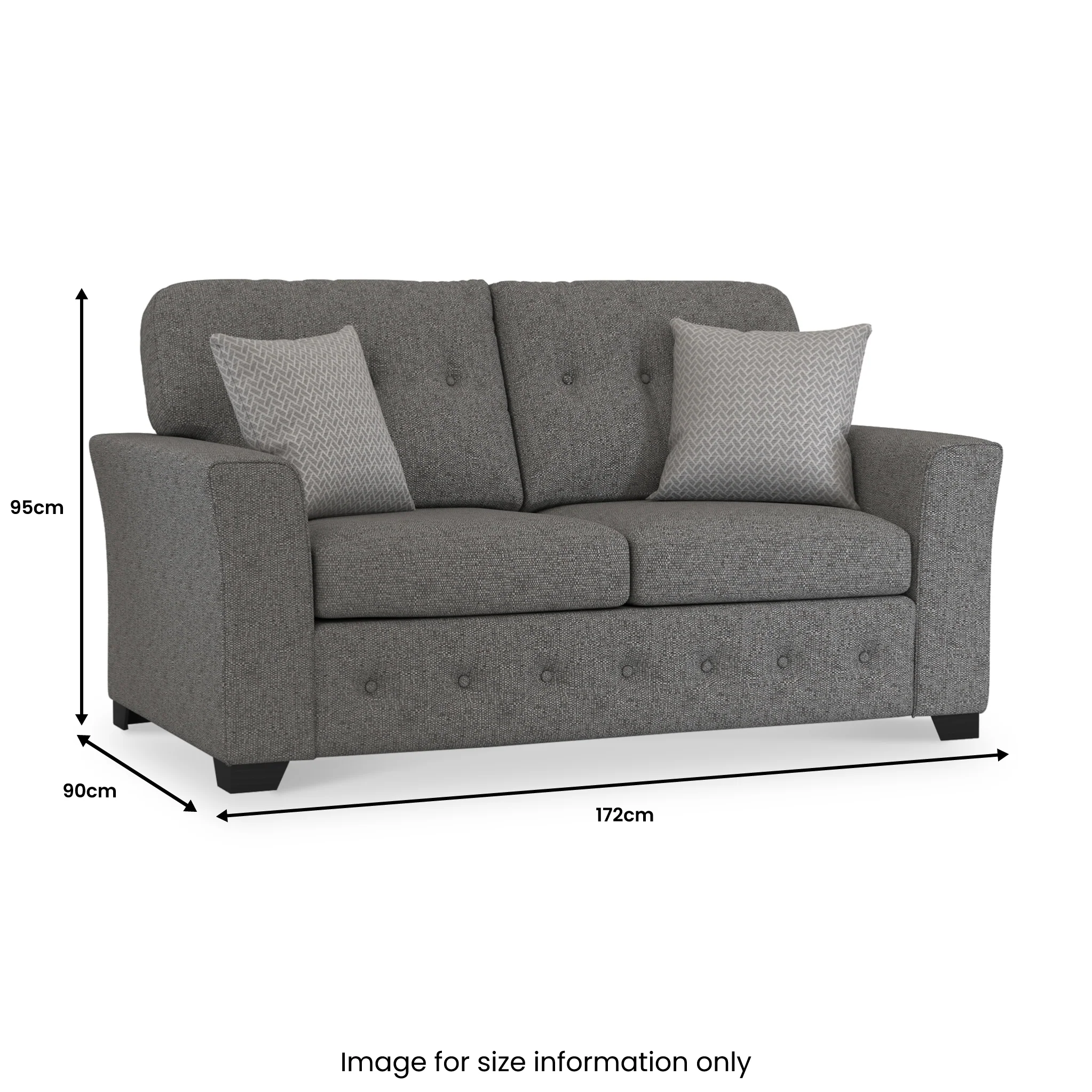 Cheswick Textured Weave Fabric 2 Seater Sofa - Image 25