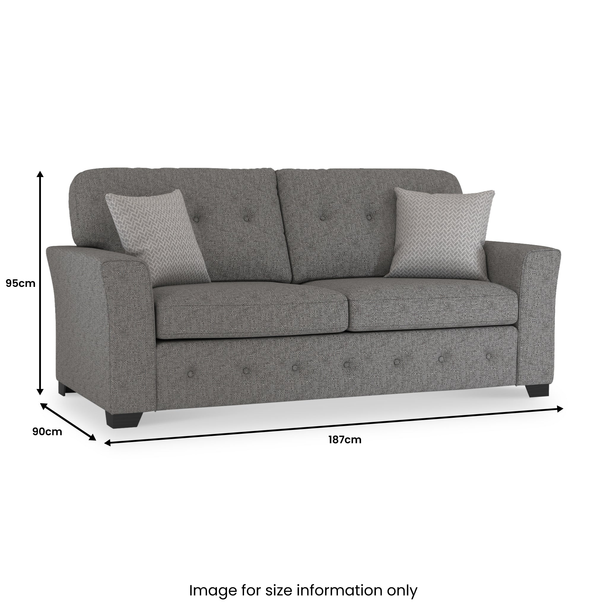Cheswick Textured Weave Fabric 3 Seater Sofa - Image 29