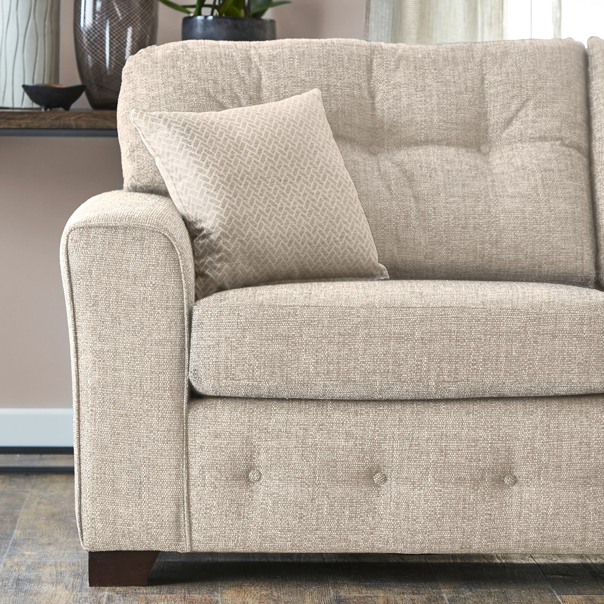 Cheswick Textured Weave Fabric 3 Seater Sofa - Image 7