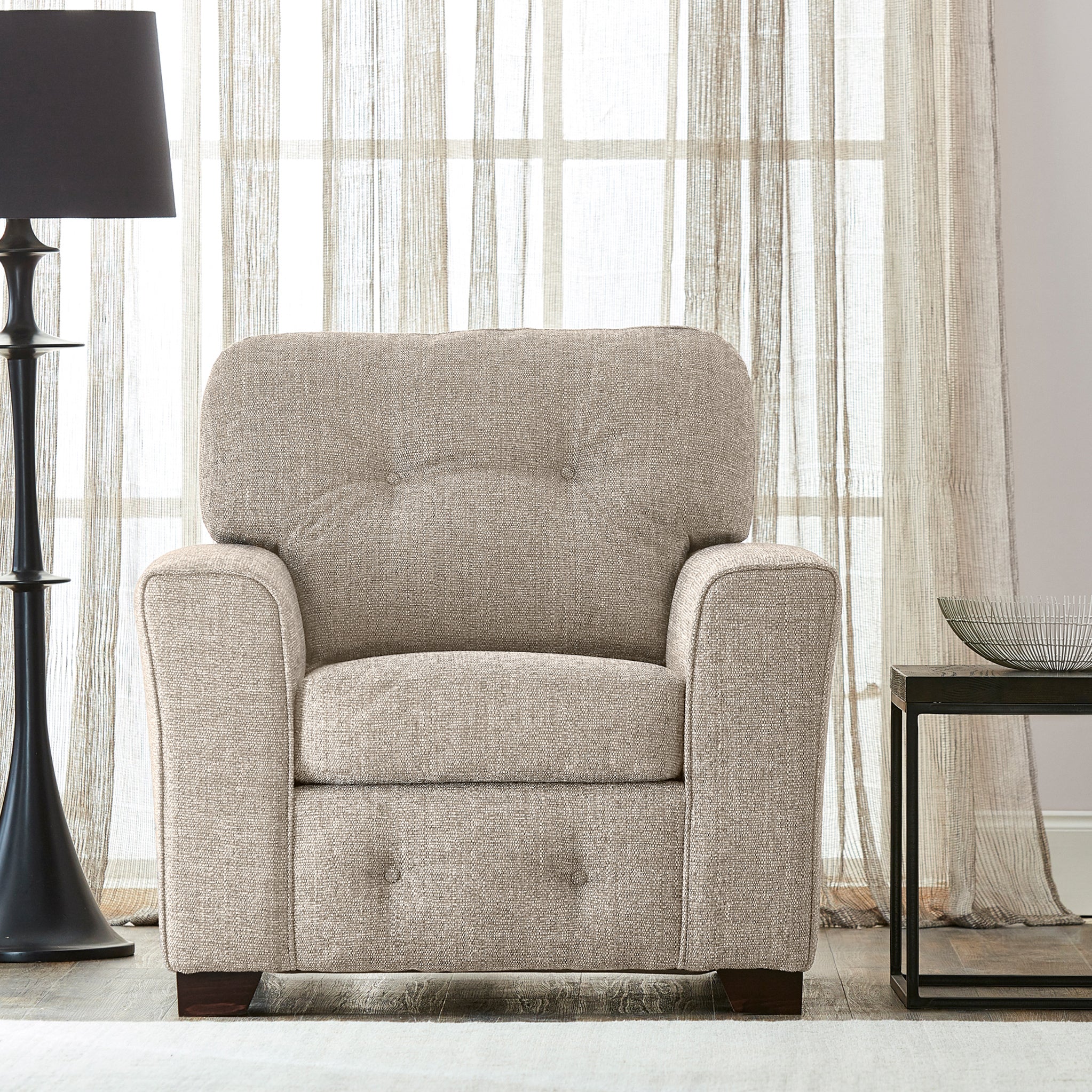 Cheswick Textured Weave Fabric Armchair - Image 12