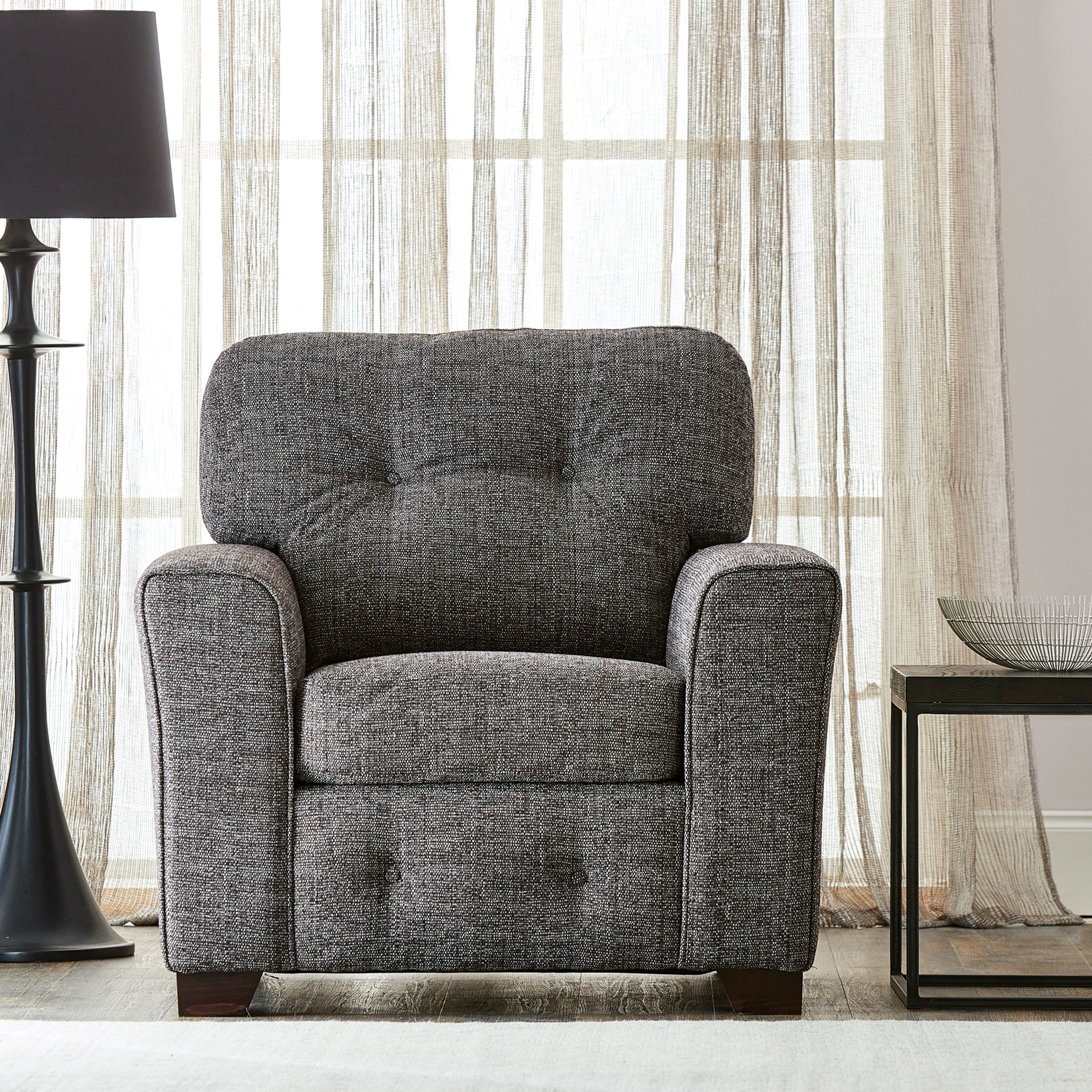 Cheswick Textured Weave Fabric Armchair - Image 2