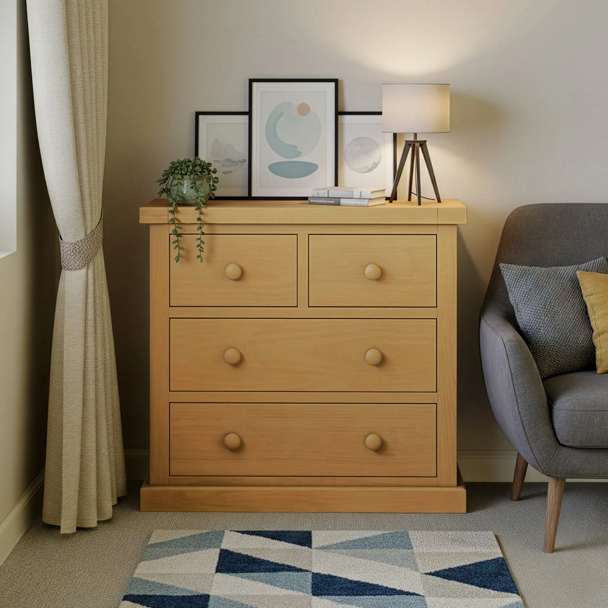 Chiswick Pine 2 over 2 Drawer Chest - Image 2