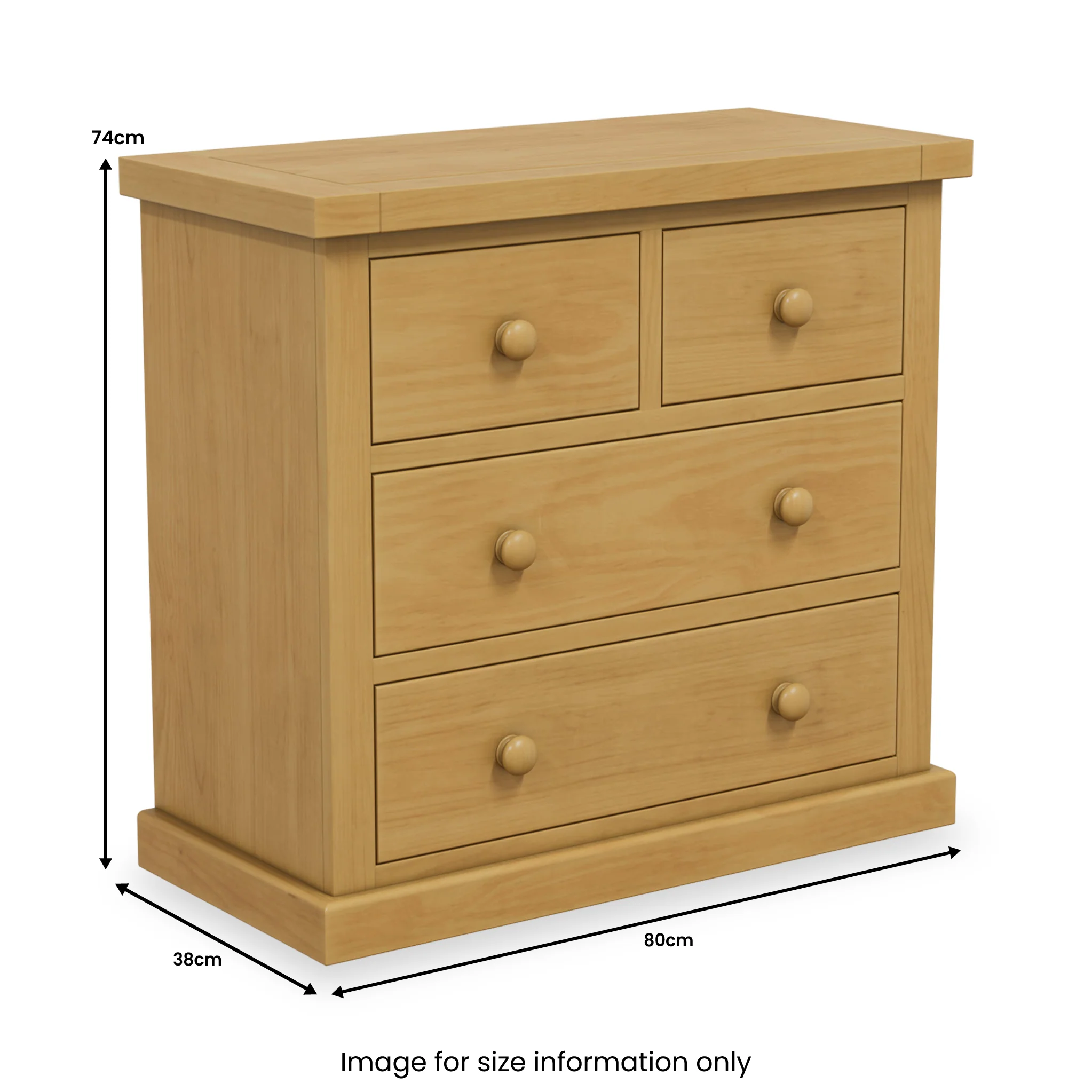 Chiswick Pine 2 over 2 Drawer Chest - Image 5
