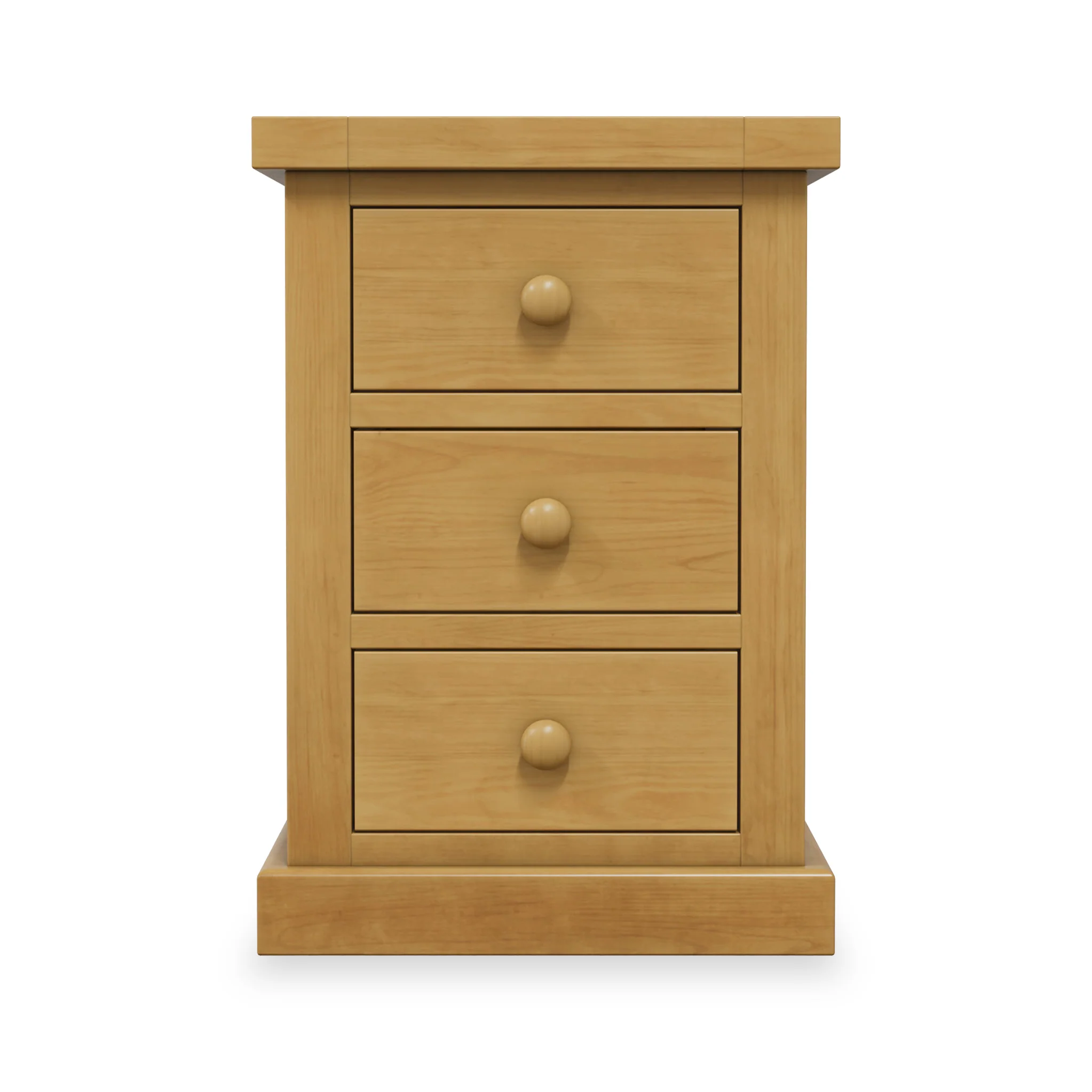 Chiswick Pine 3 Drawer Bedside Table - Image 3