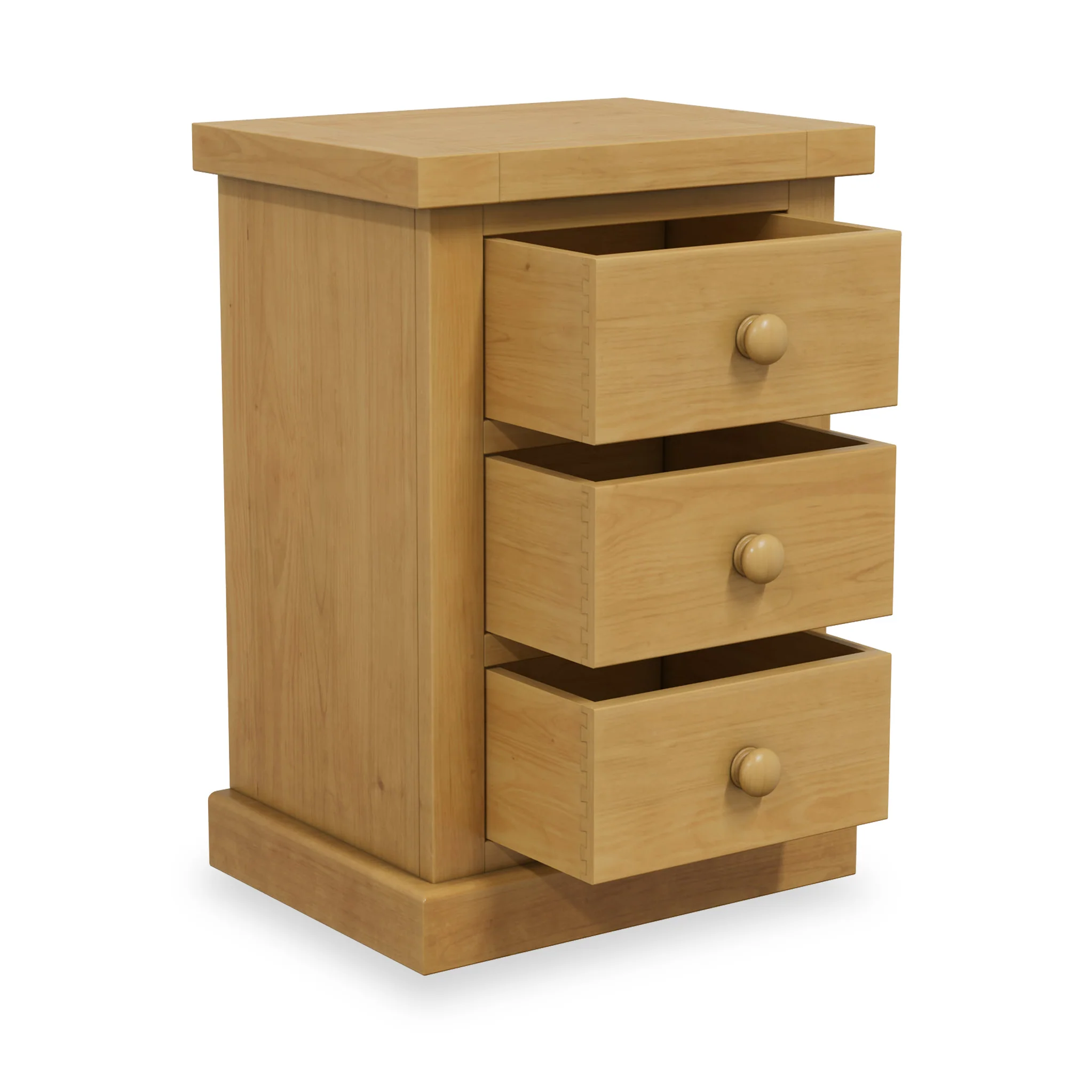 Chiswick Pine 3 Drawer Bedside Table - Image 4