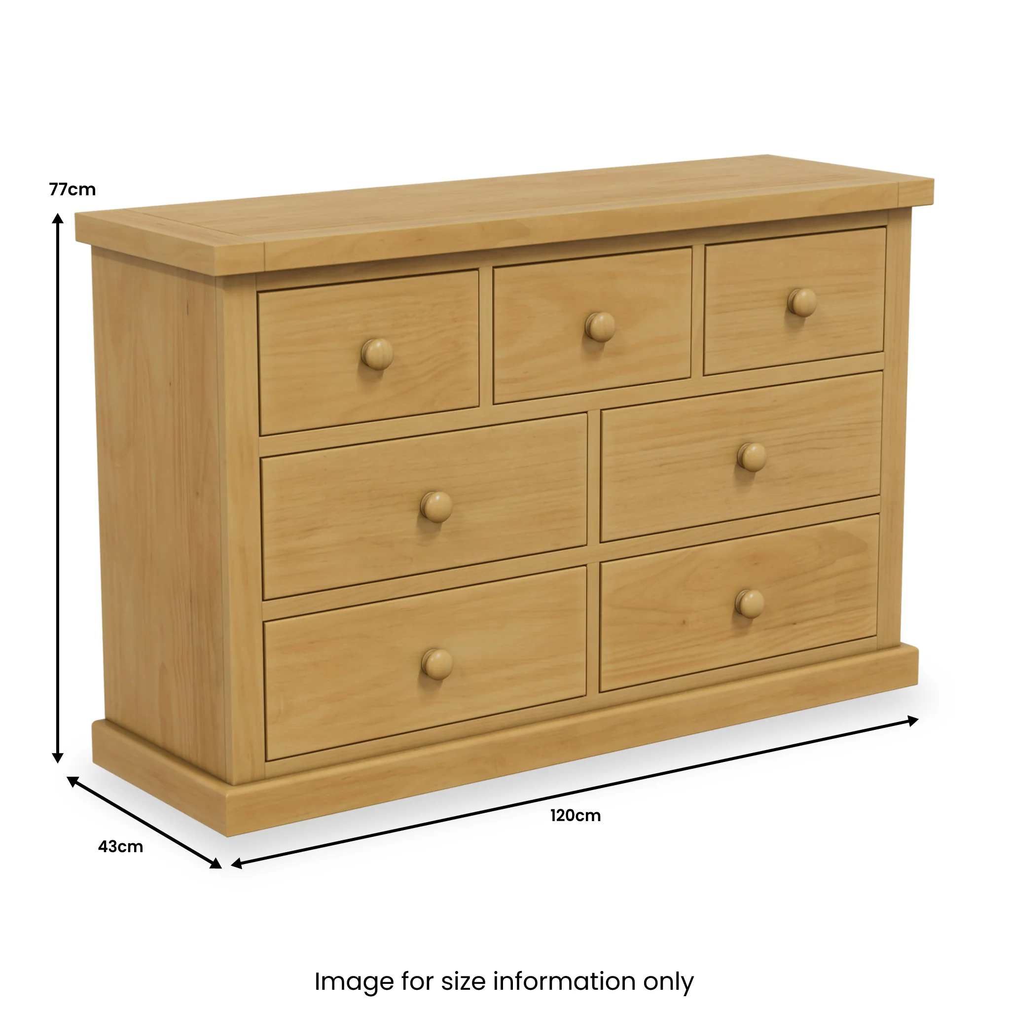 Chiswick Pine 3 over 4 Drawer Chest - Image 5