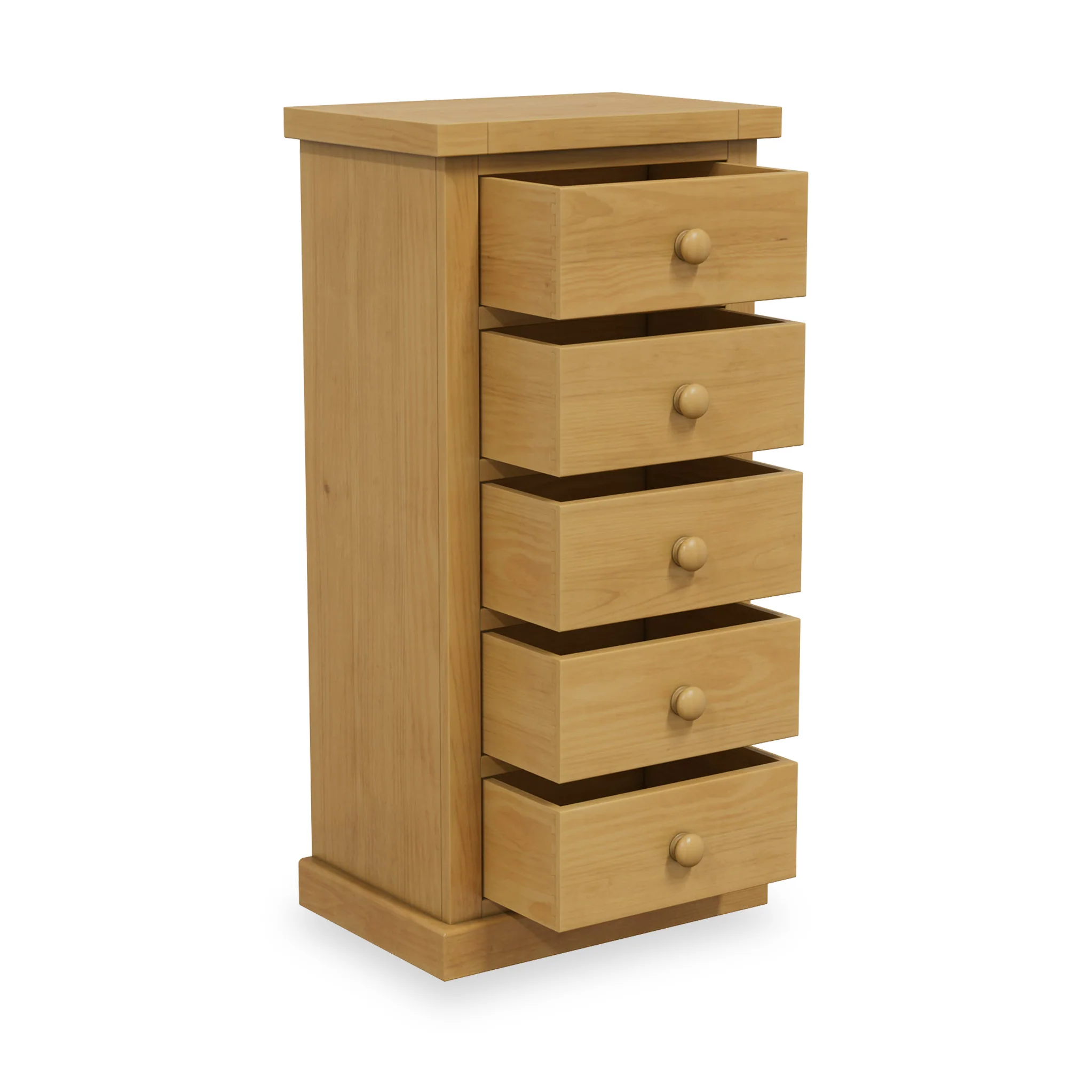 Chiswick Pine 5 Drawer Tallboy Chest - Image 4