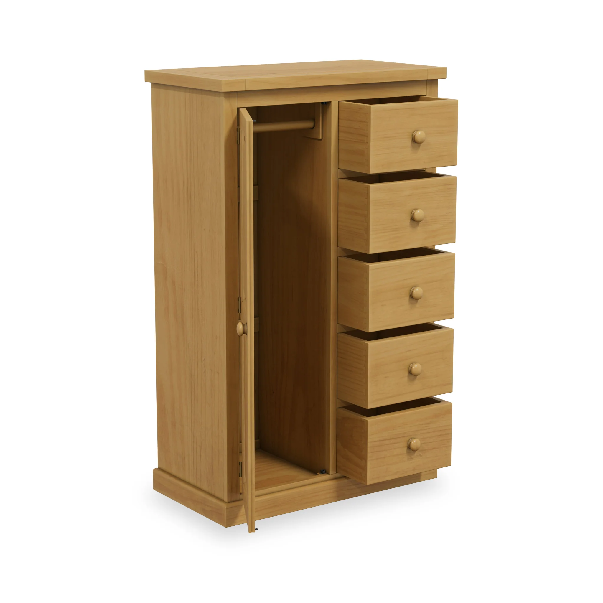Chiswick Pine Combination Wardrobe - Image 3