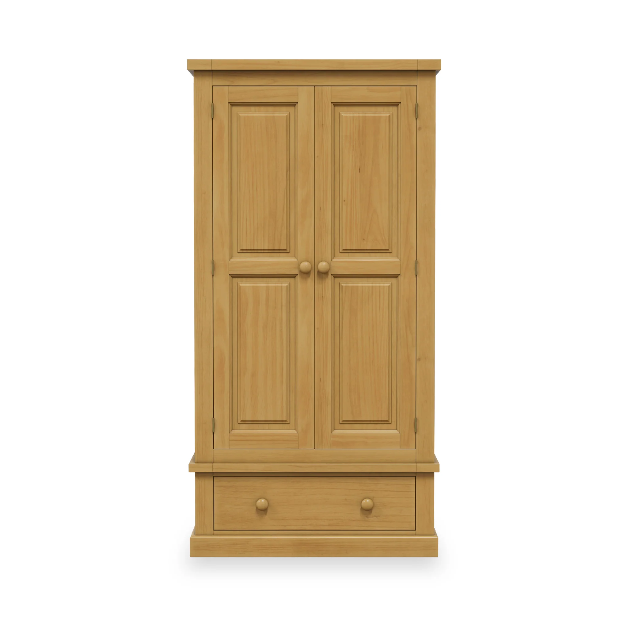 Chiswick Pine Double Wardrobe with Drawer - Image 3