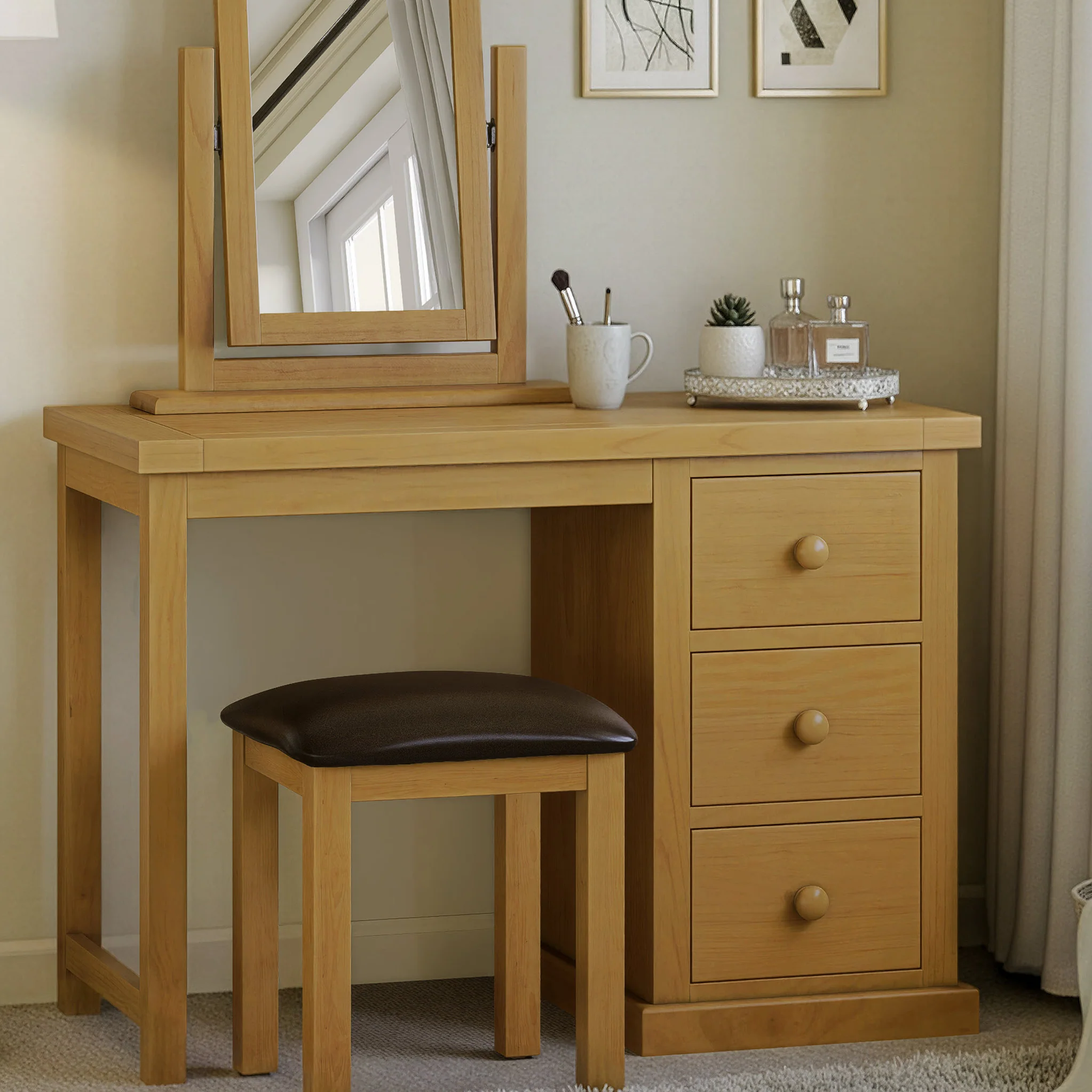 Chiswick Pine Dressing Table Stool - Image 2