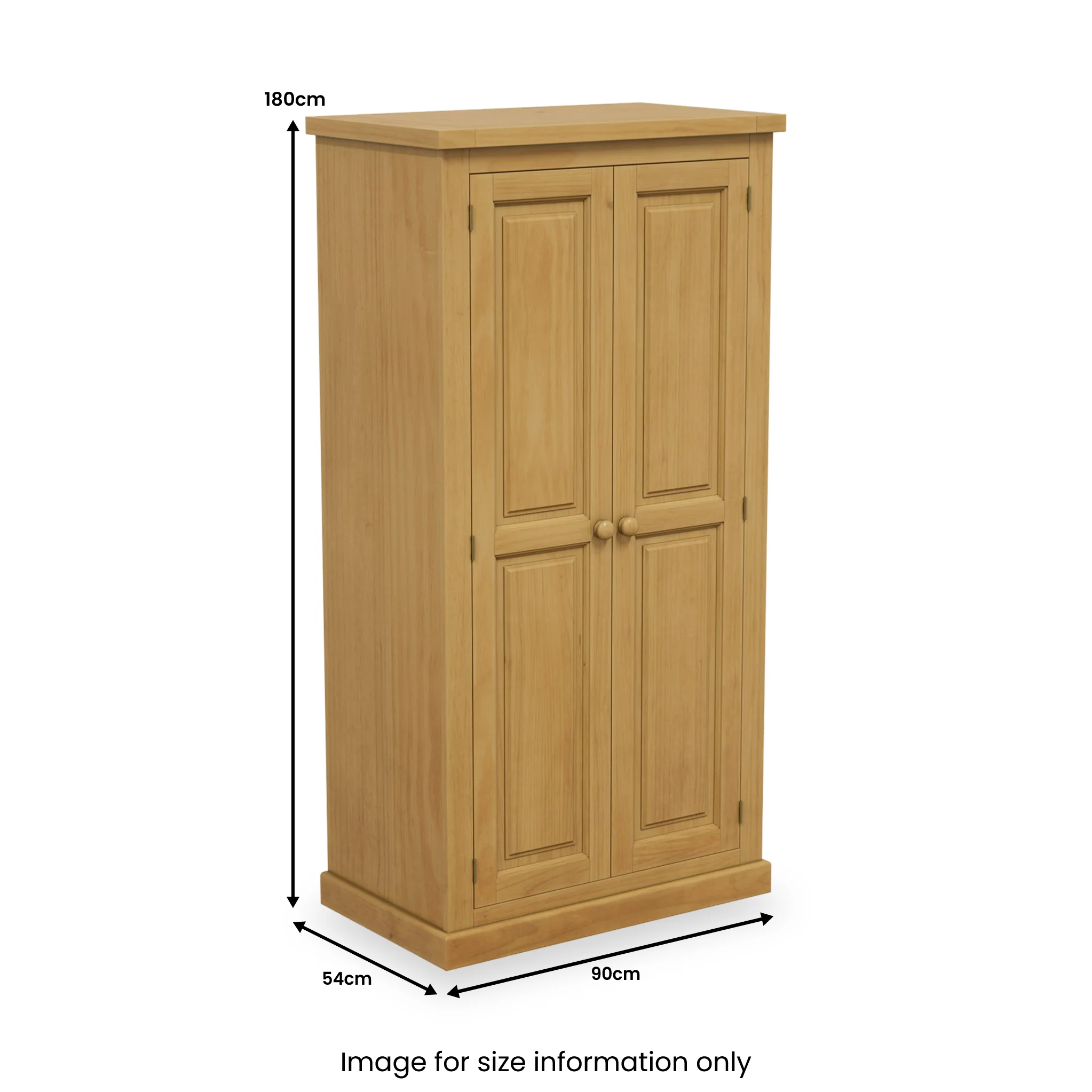 Chiswick Pine Full Hanging Wardrobe - Image 6