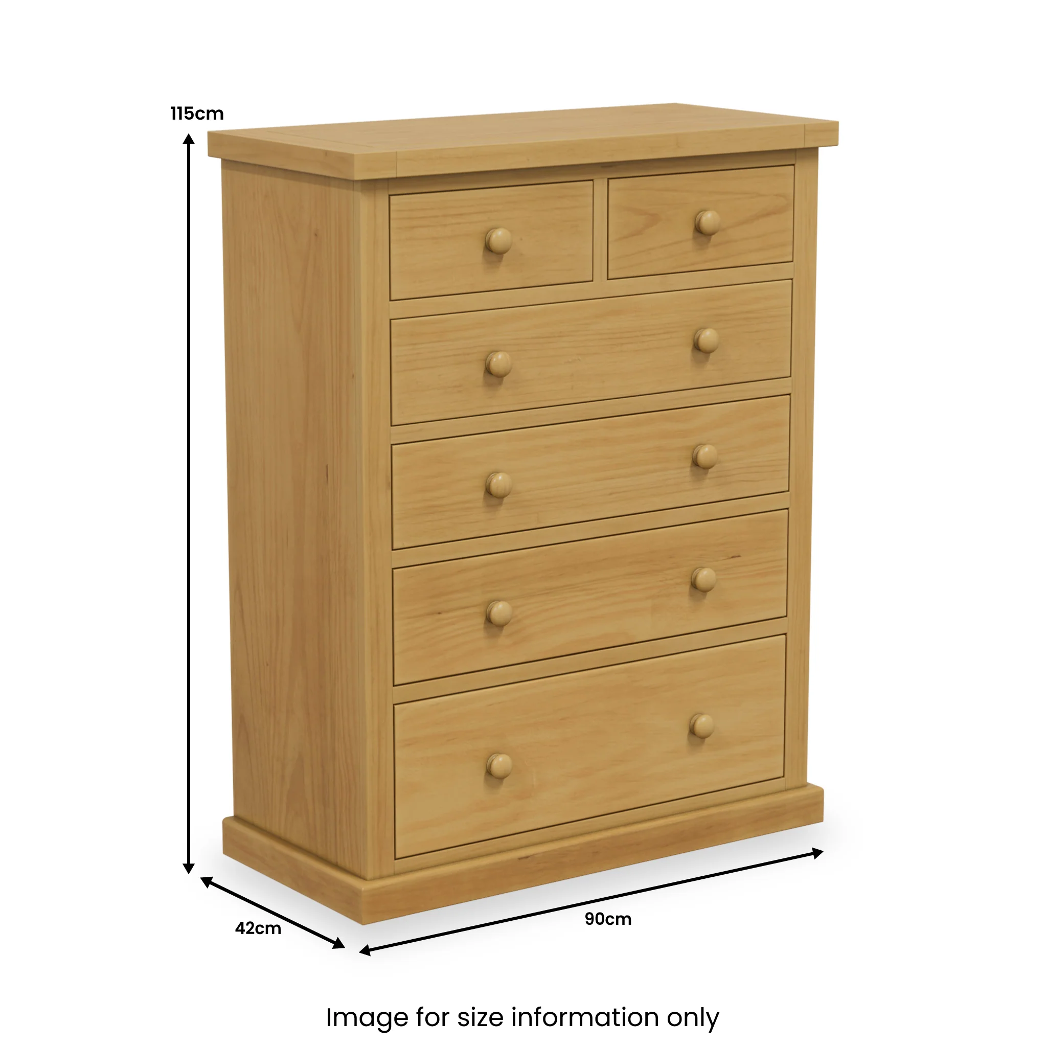 Chiswick Pine Large 2 over 4 Drawer Chest - Image 5