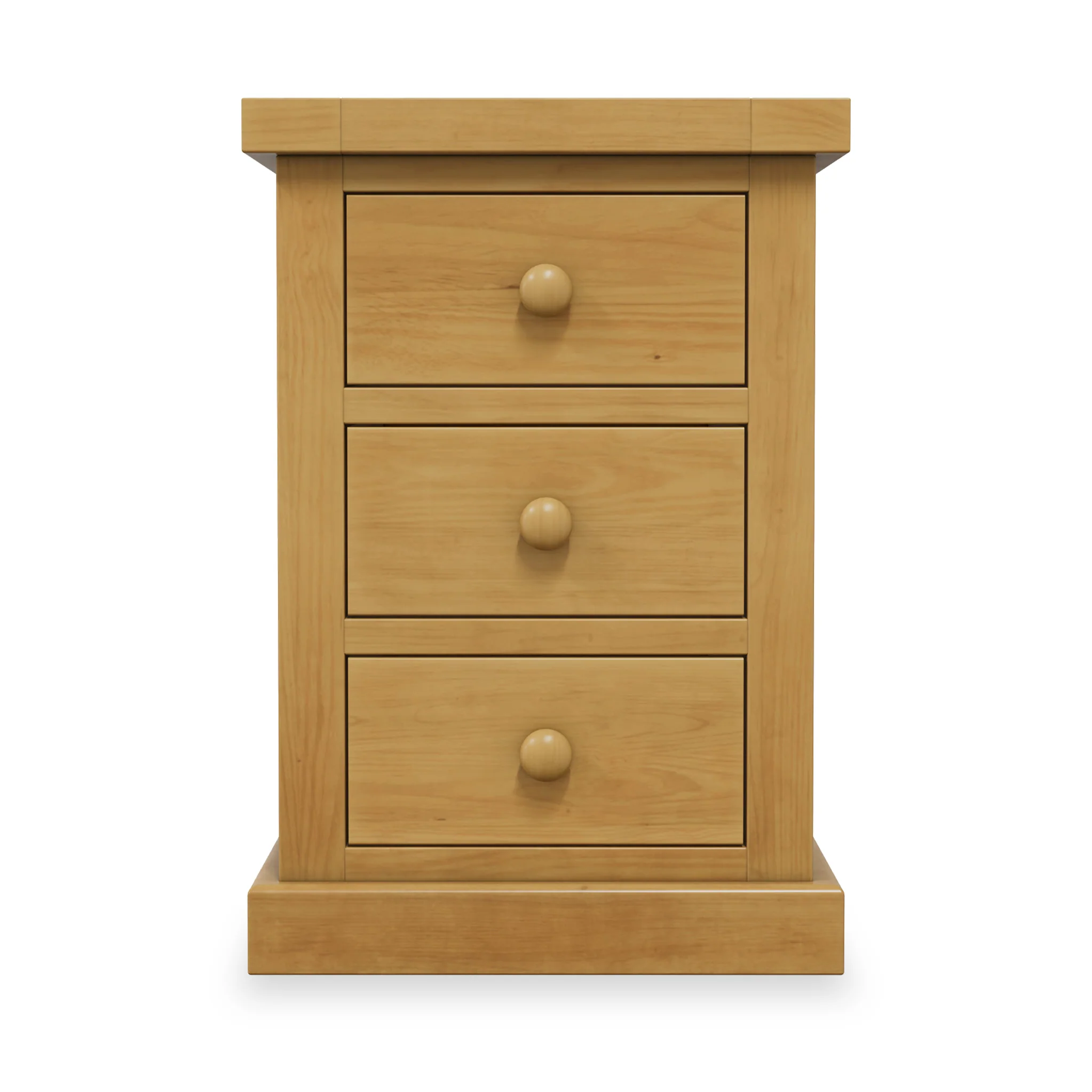 Chiswick Pine Large 3 Drawer Bedside Table - Image 3