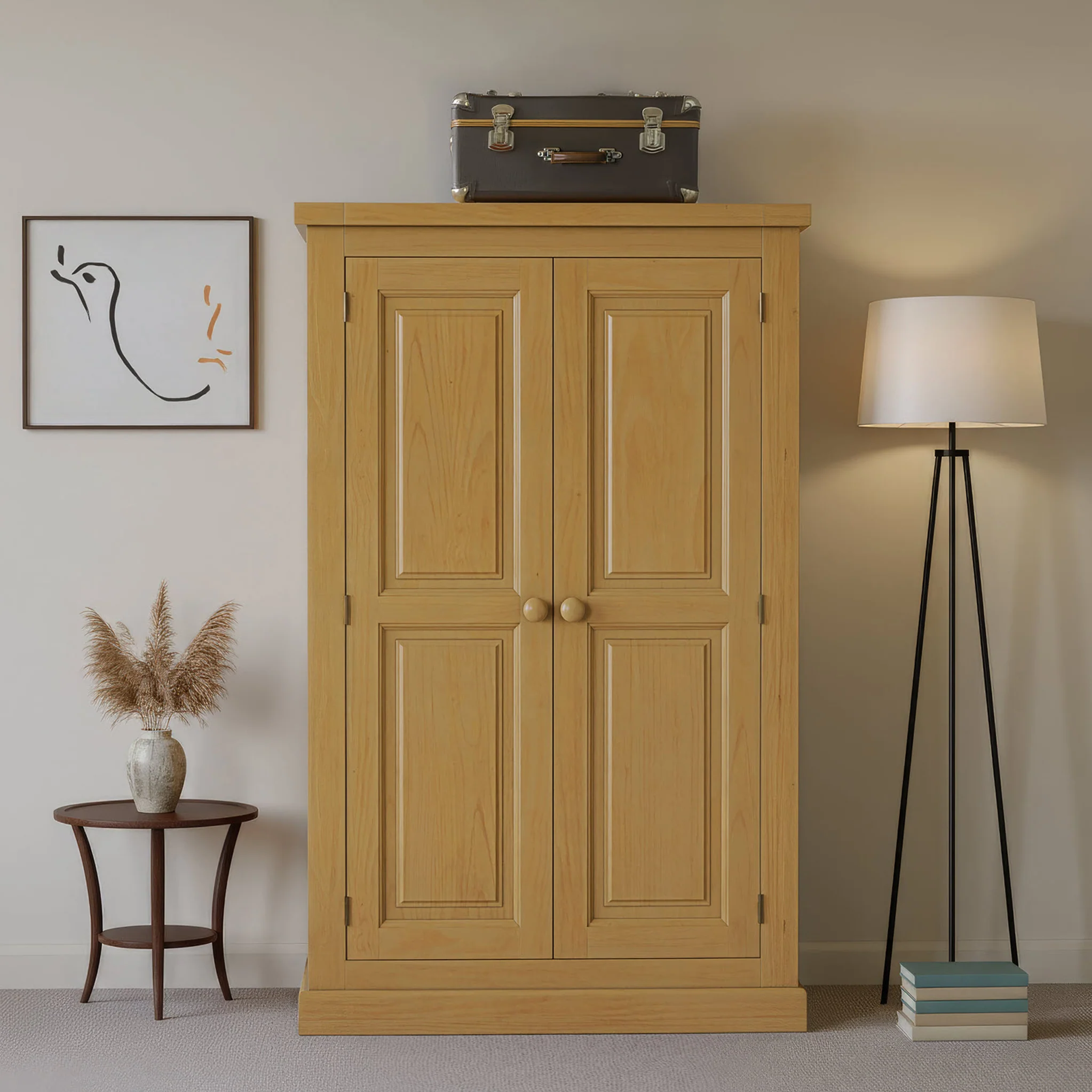 Chiswick Pine Small Wardrobe - Image 2