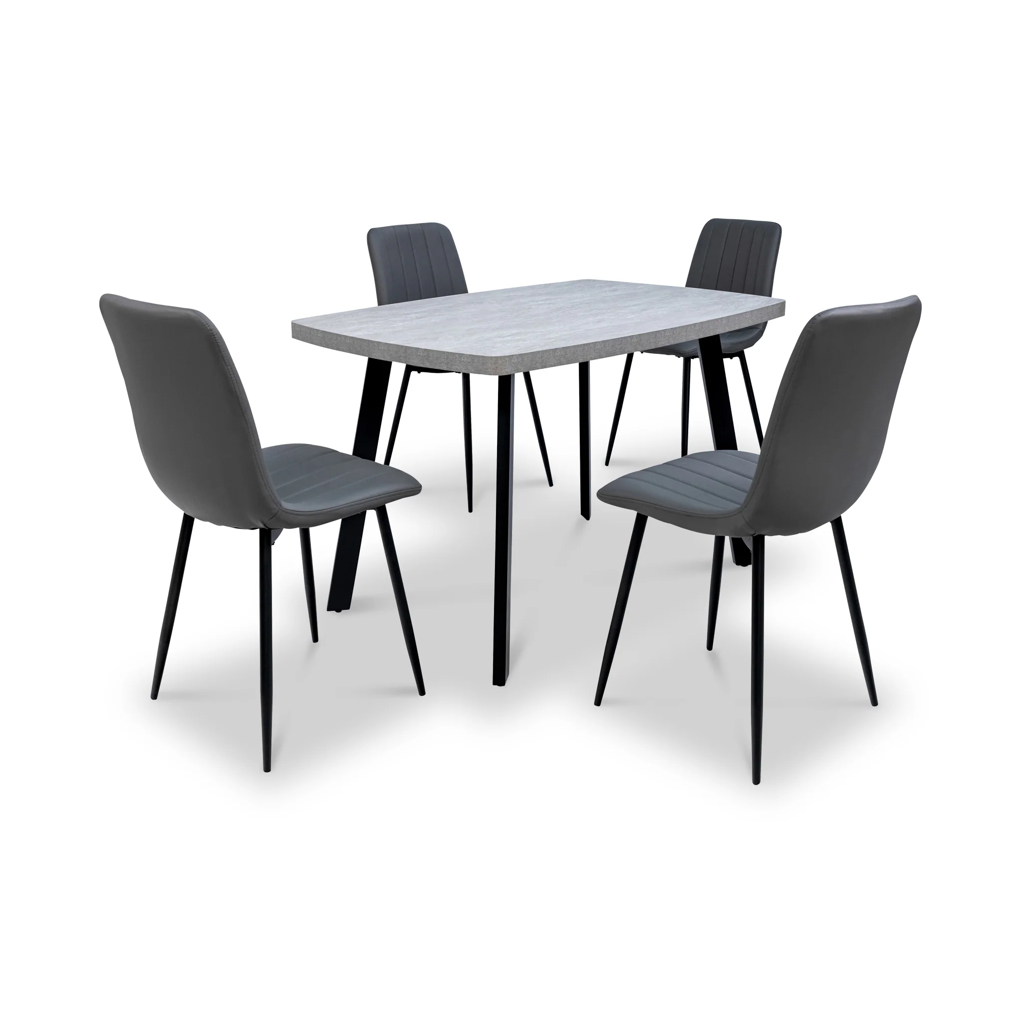 Ciara 120cm Light Grey Dining Table - Image 4