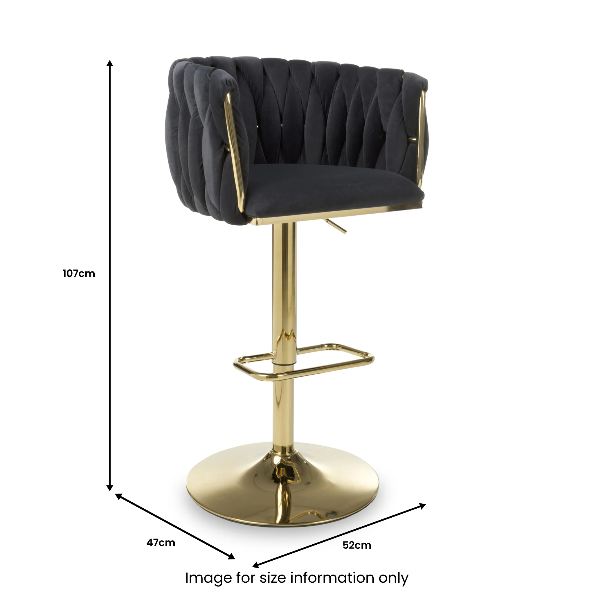 Cindy Velvet Bar Stool - Image 7