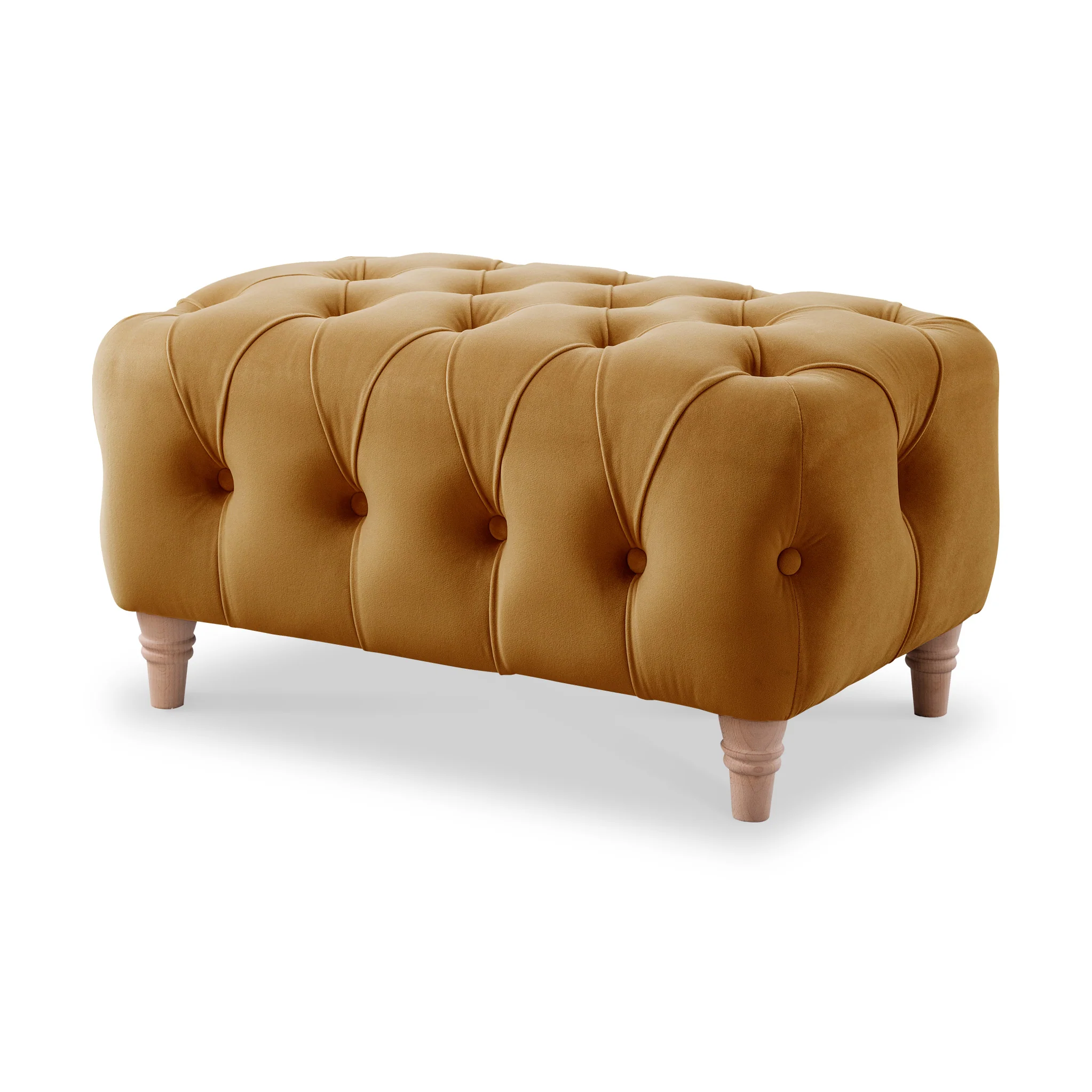 Clarence Velvet Buttoned Footstool - Image 10