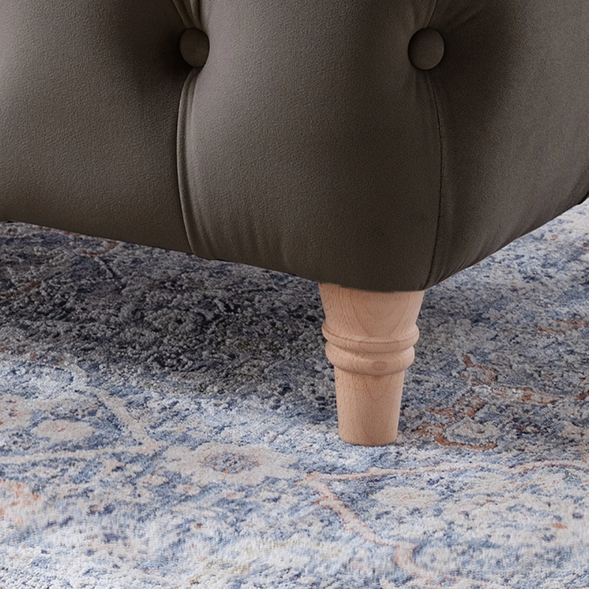Clarence Velvet Buttoned Footstool - Image 19