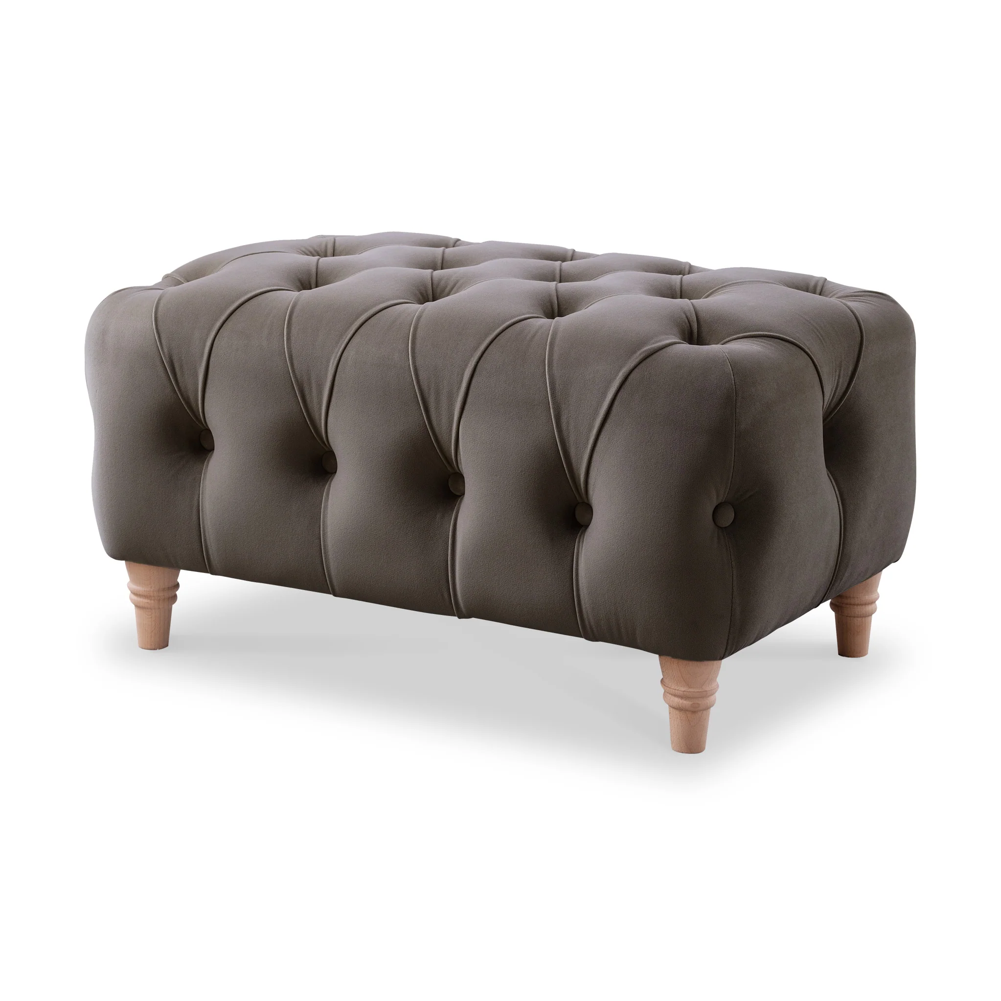 Clarence Velvet Buttoned Footstool - Image 20