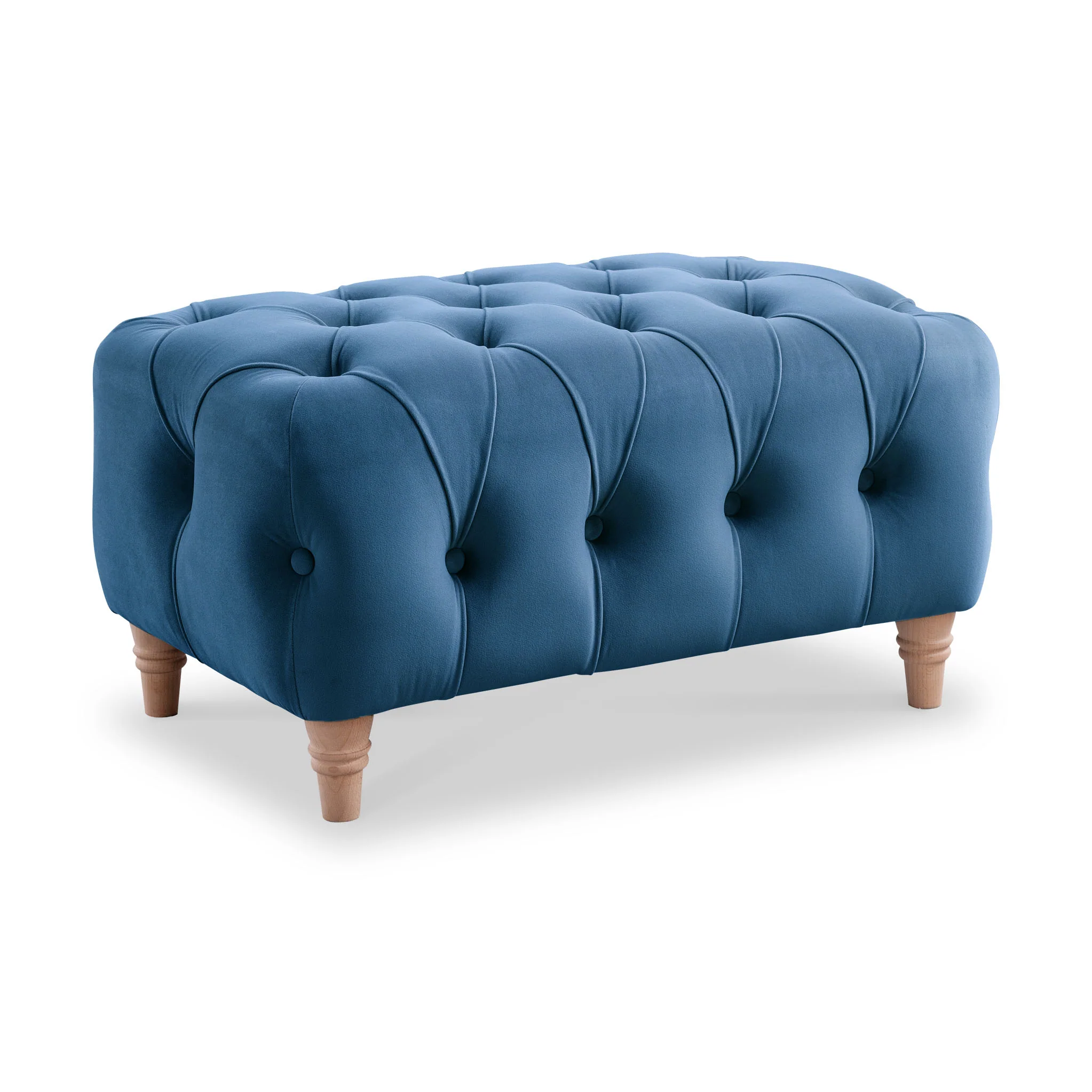 Clarence Velvet Buttoned Footstool - Image 21