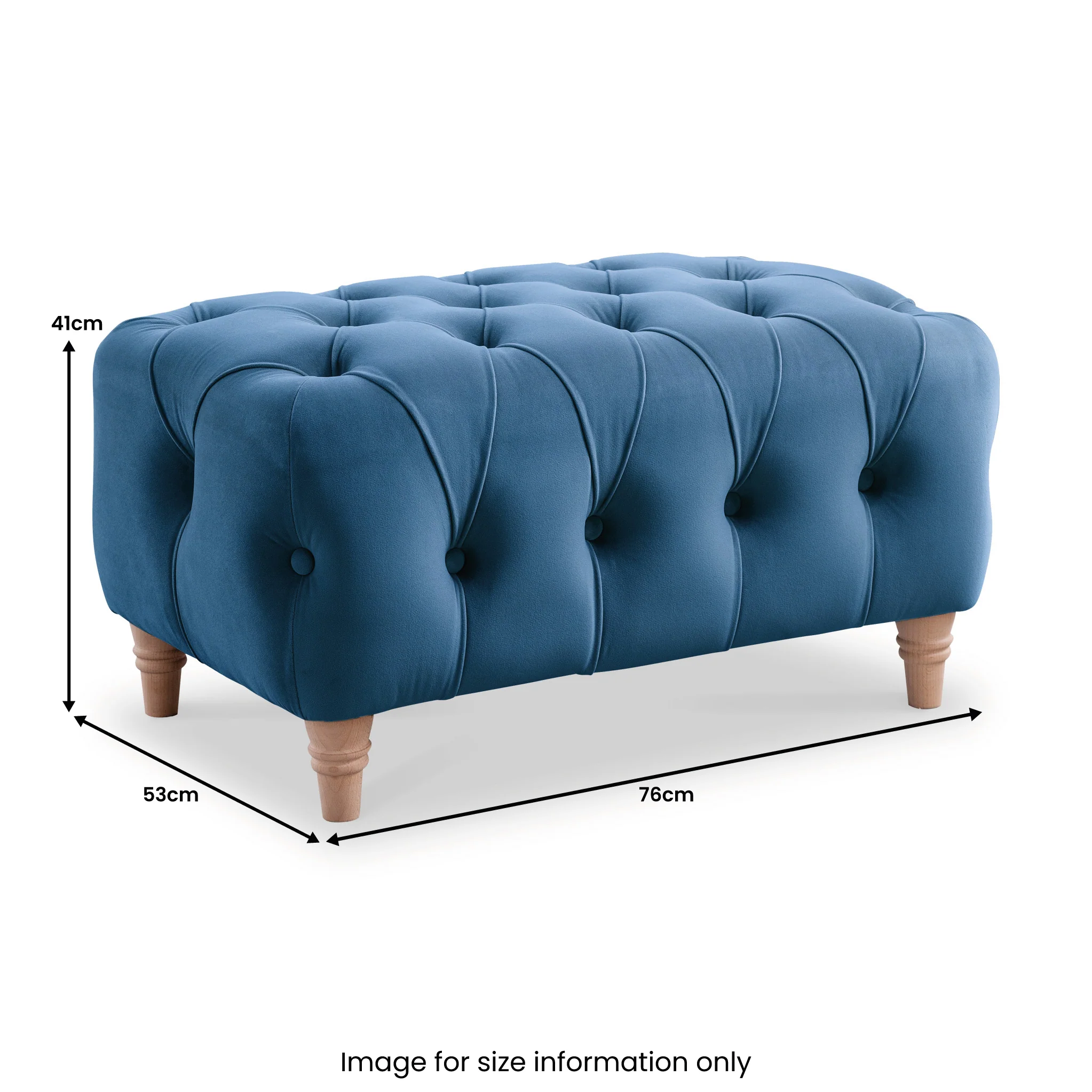 Clarence Velvet Buttoned Footstool - Image 25