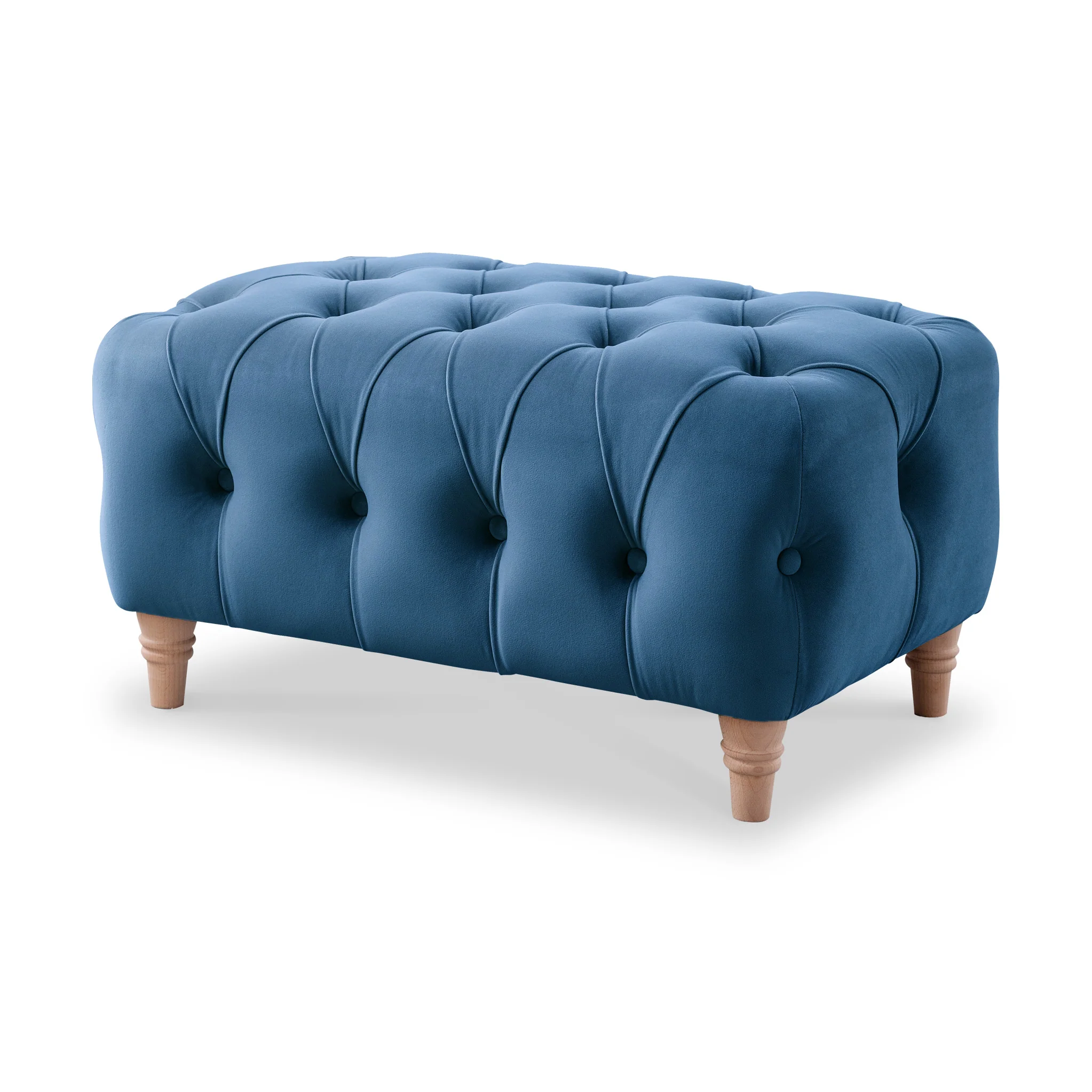 Clarence Velvet Buttoned Footstool - Image 26