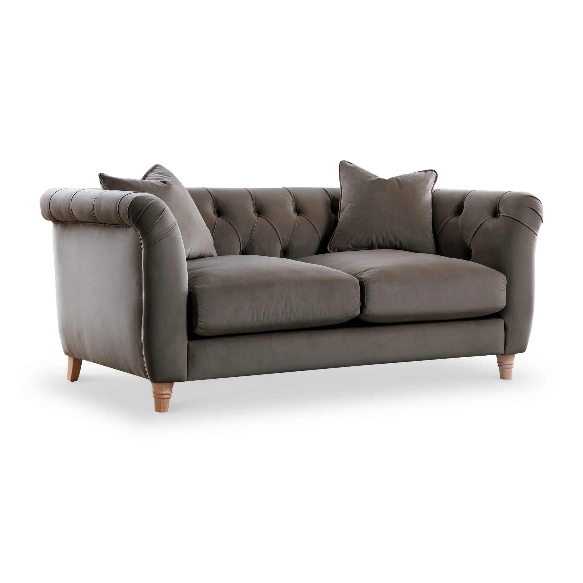 Clarence Velvet Chesterfield 2 Seater Sofa - Image 11