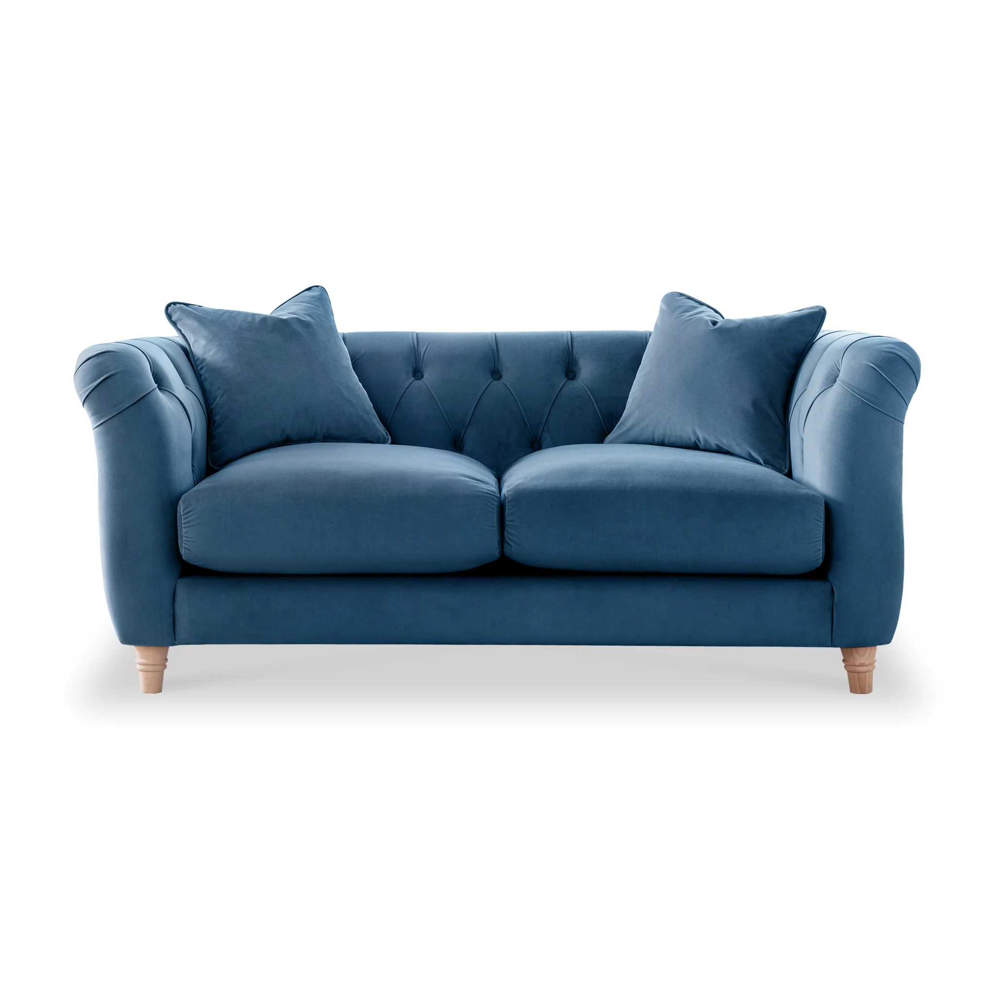 Clarence Velvet Chesterfield 2 Seater Sofa - Image 25
