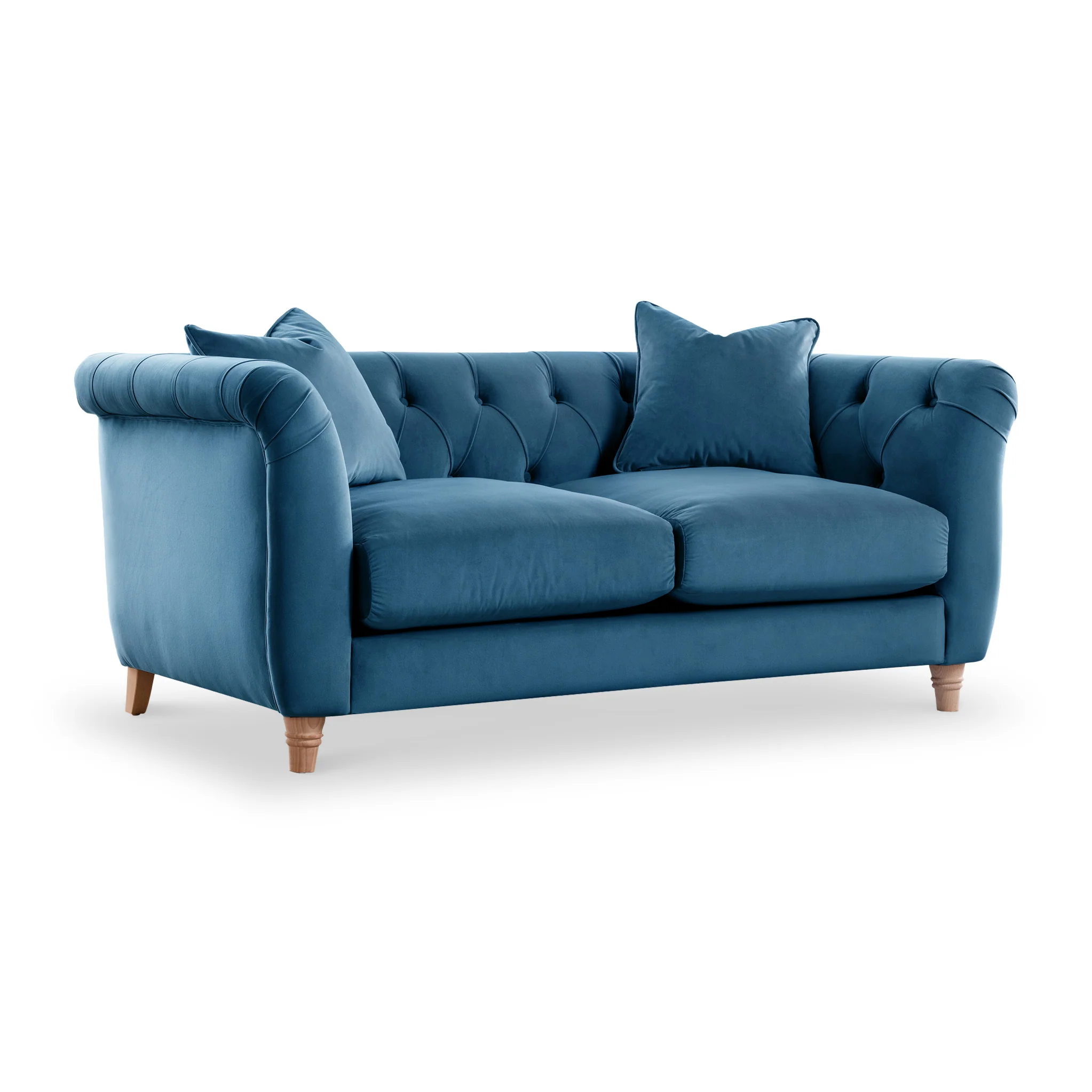 Clarence Velvet Chesterfield 2 Seater Sofa - Image 29