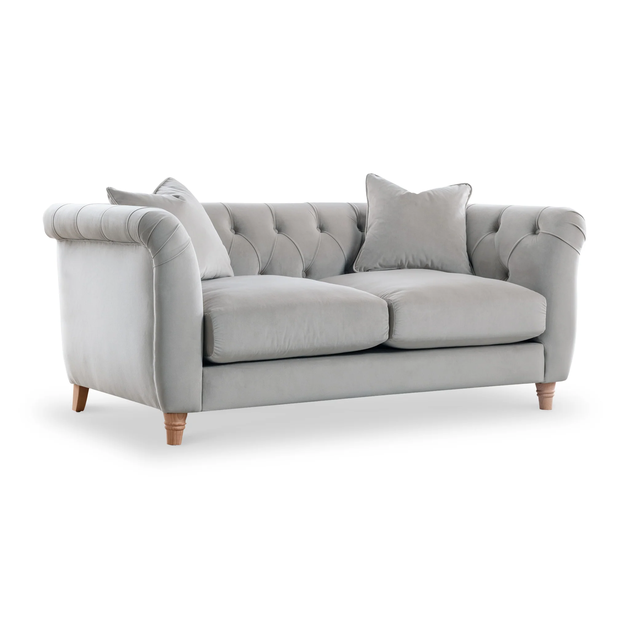 Clarence Velvet Chesterfield 2 Seater Sofa - Image 5