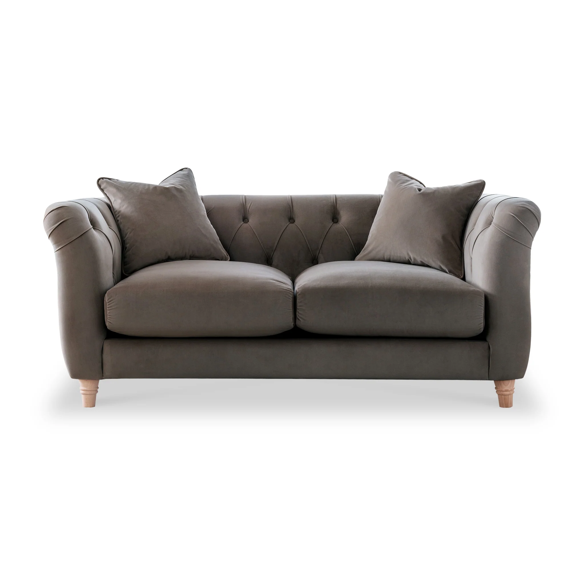 Clarence Velvet Chesterfield 2 Seater Sofa - Image 7