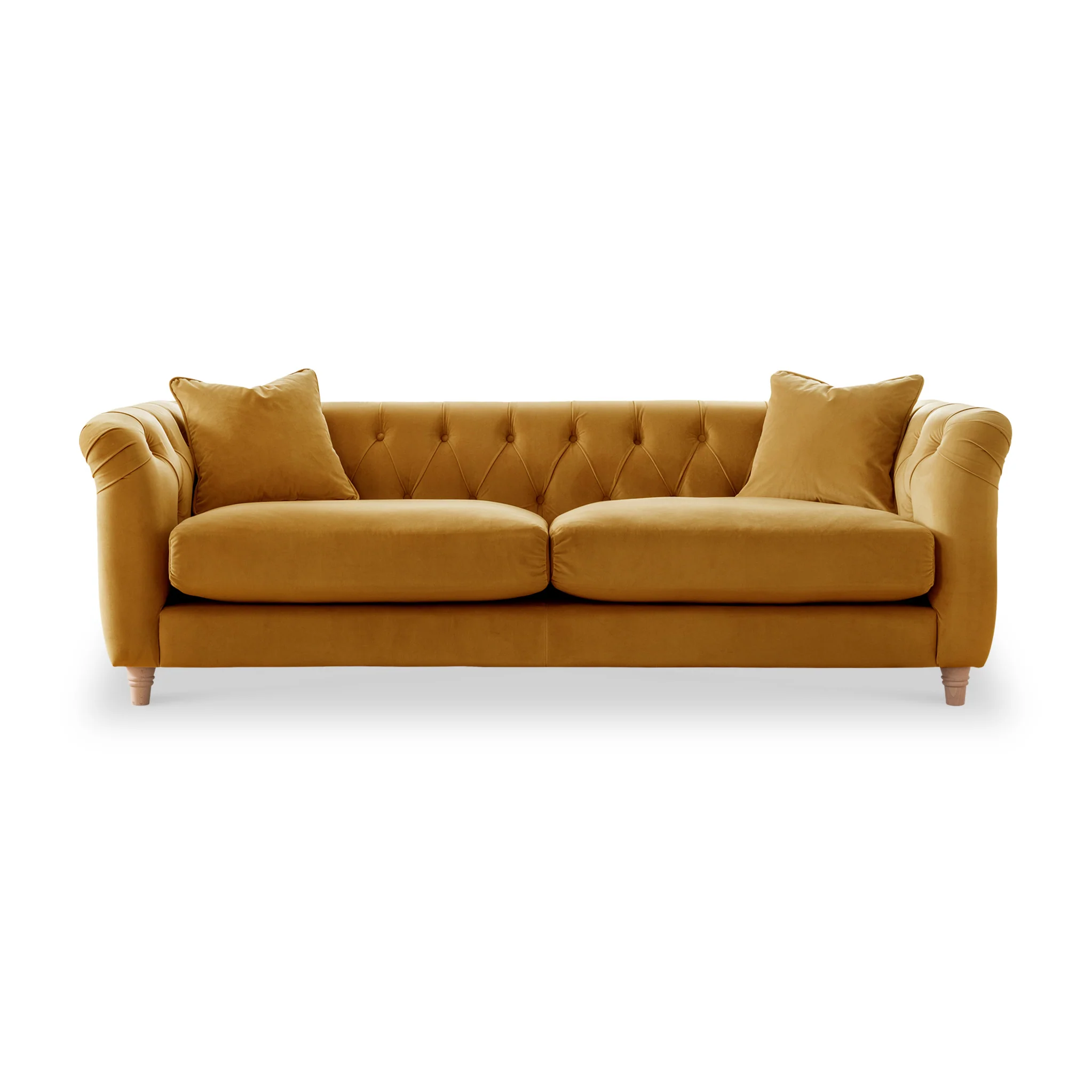 Clarence Velvet Chesterfield 3 Seater Sofa - Image 13