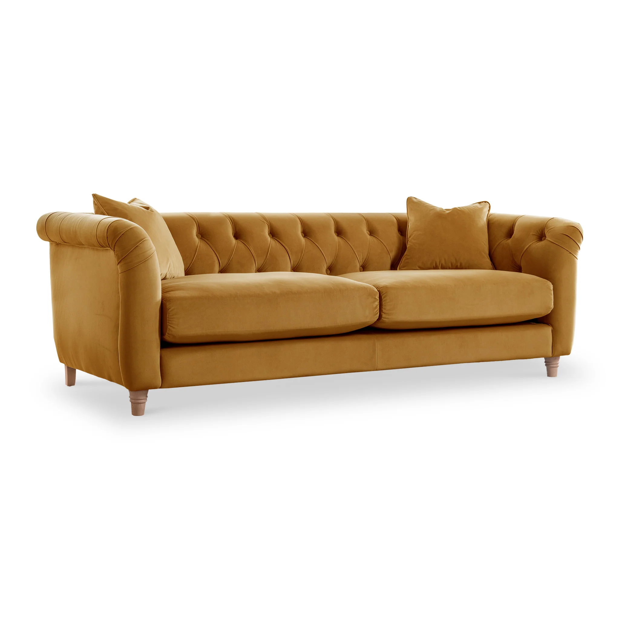 Clarence Velvet Chesterfield 3 Seater Sofa - Image 17