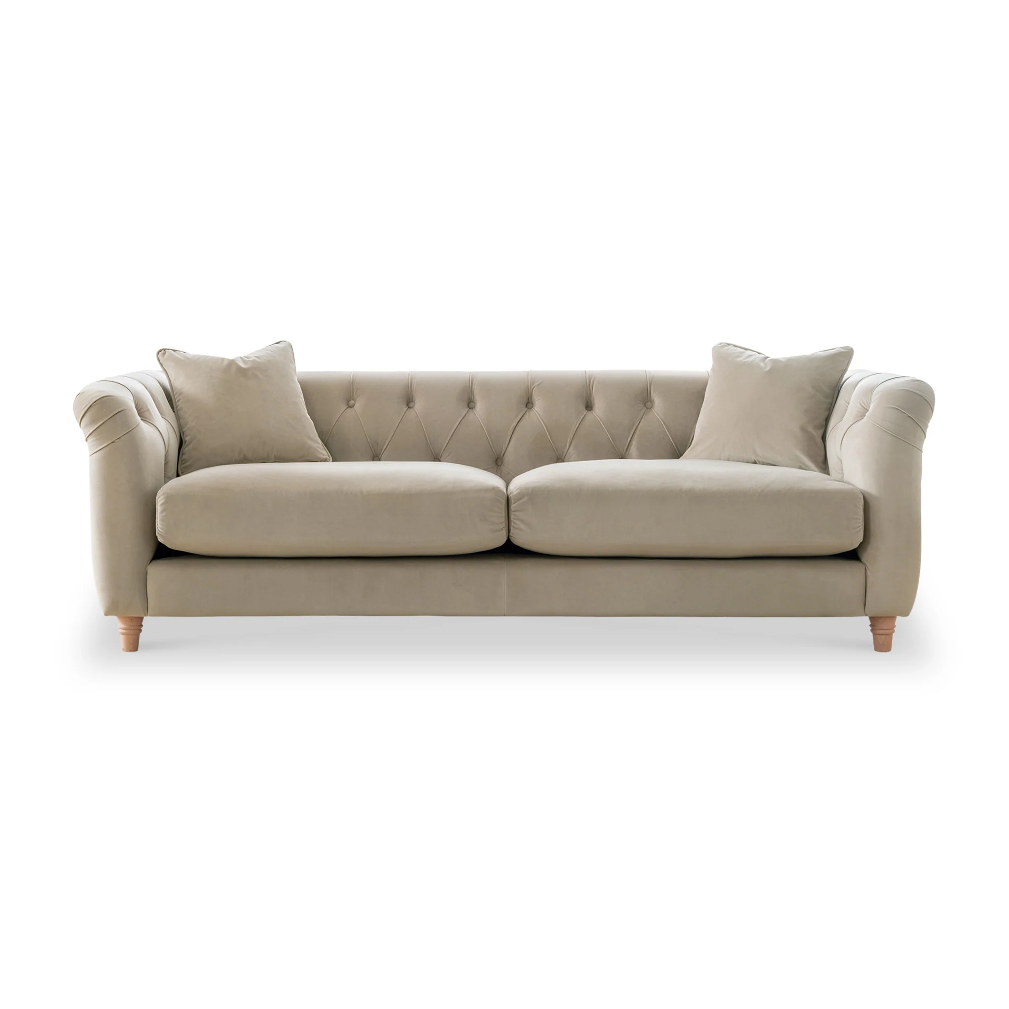 Clarence Velvet Chesterfield 3 Seater Sofa - Image 19