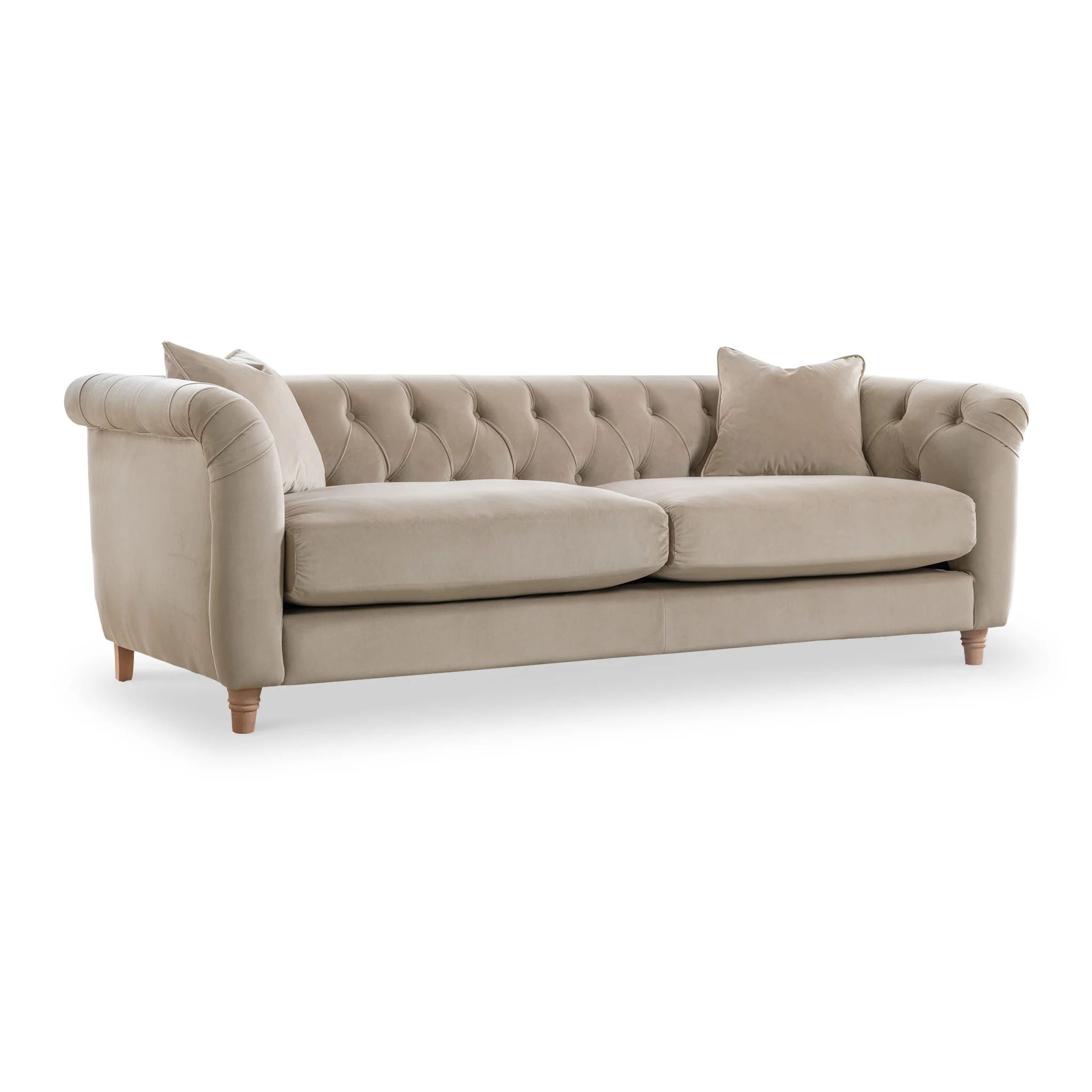 Clarence Velvet Chesterfield 3 Seater Sofa - Image 23