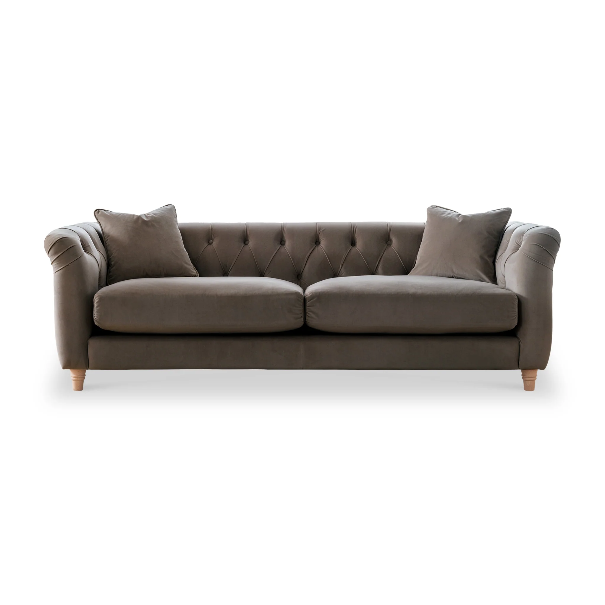 Clarence Velvet Chesterfield 3 Seater Sofa - Image 7