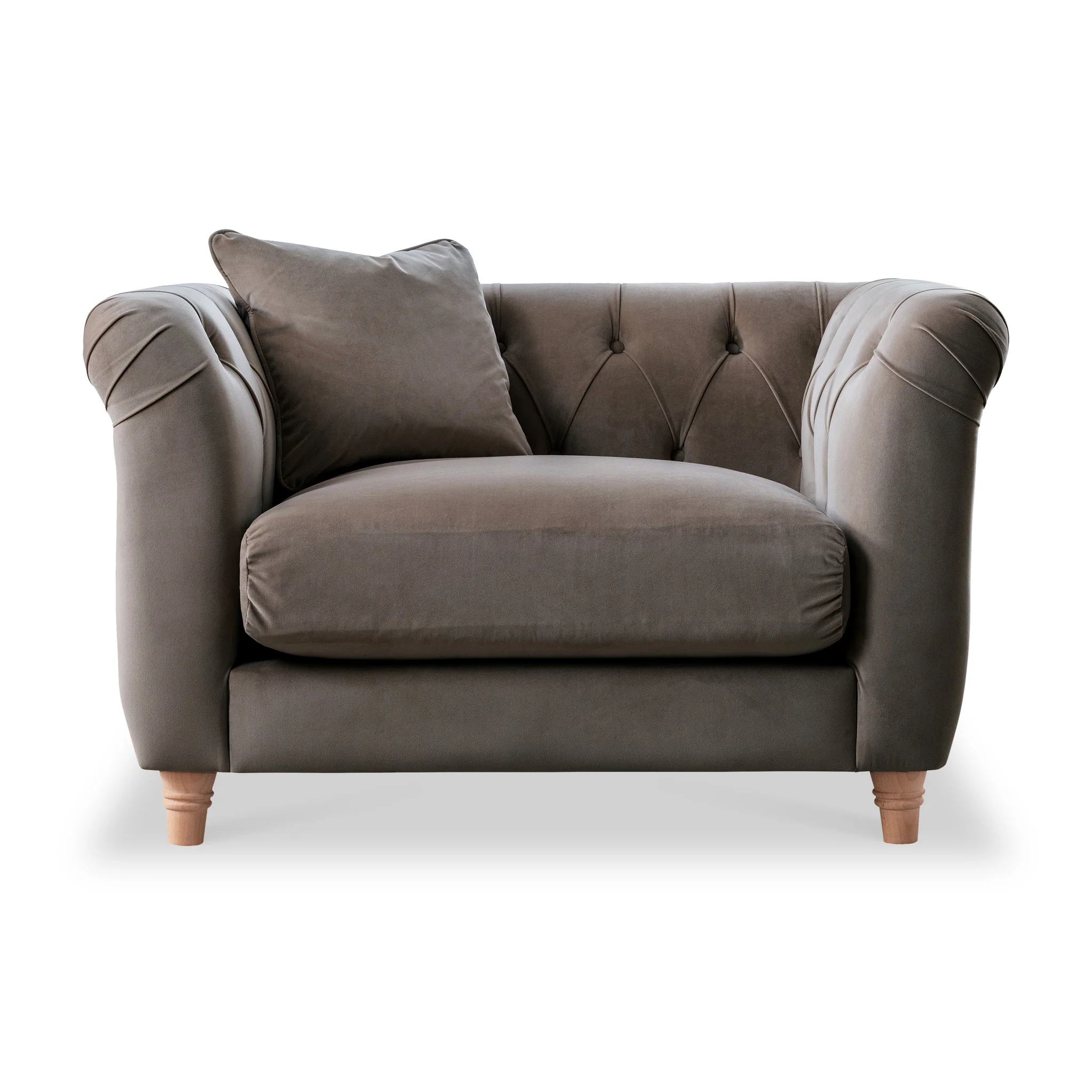 Clarence Velvet Chesterfield Armchair - Image 11